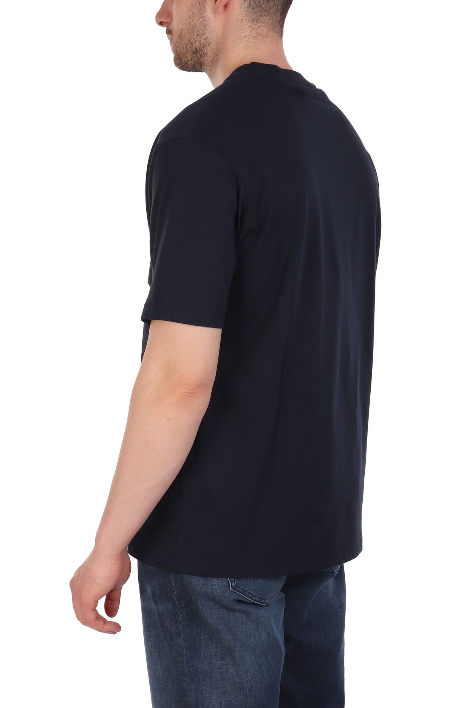 KARL LAGERFELD T-SHIRT CREW NECK LOGO ΜΠΛΕ φωτογραφία