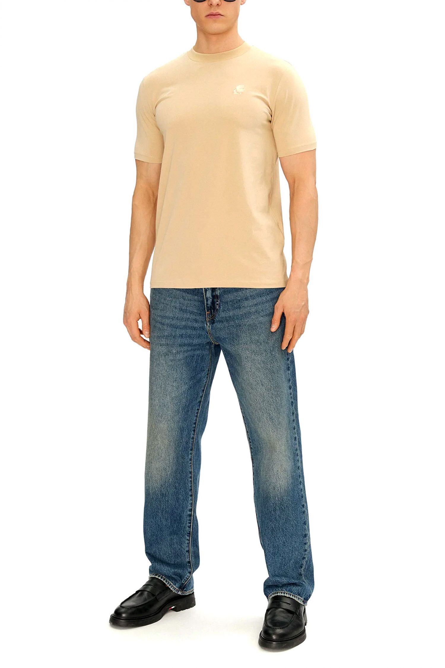 KARL LAGERFELD T-SHIRT CREW NECK LOGO ΜΠΕΖ φωτογραφία