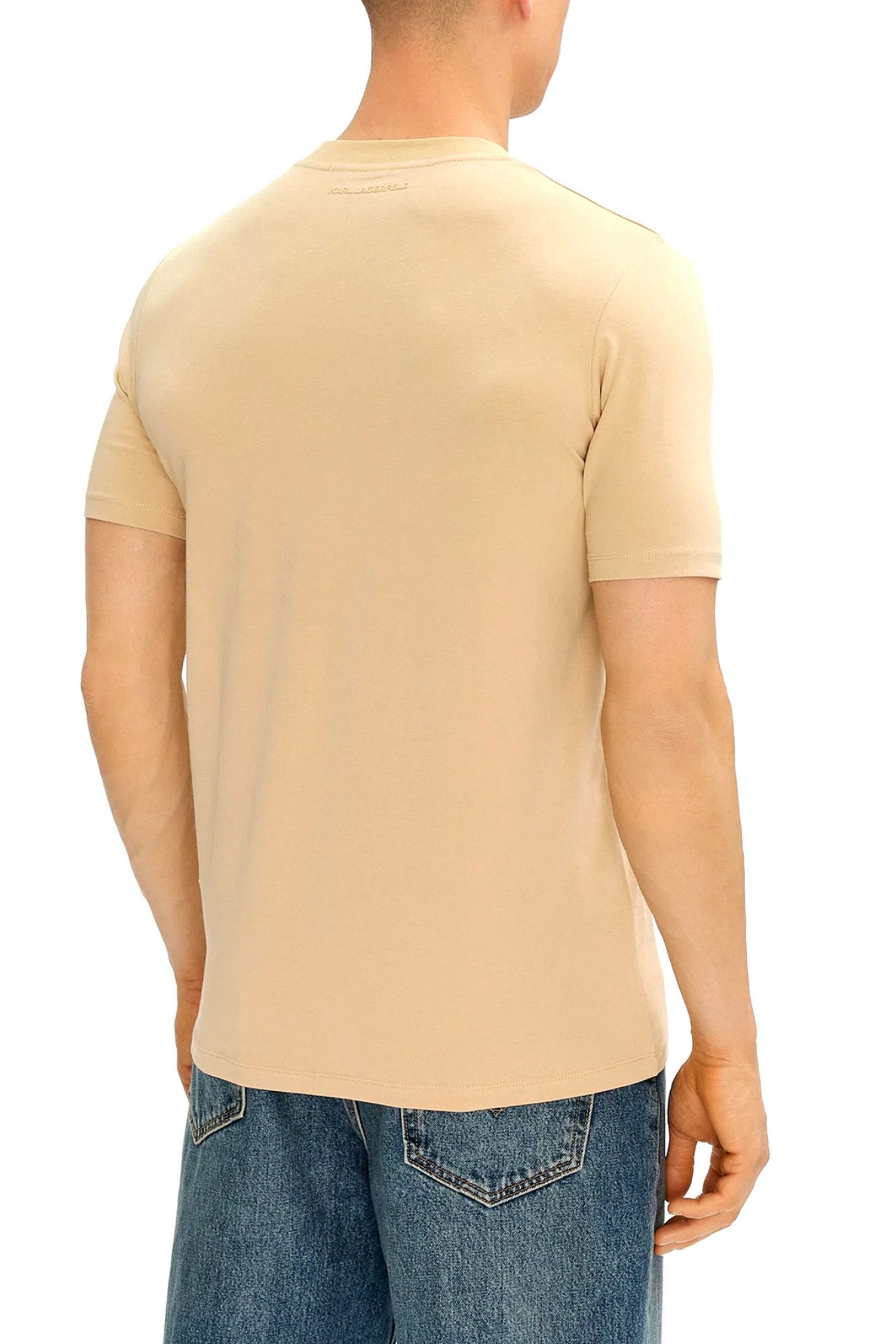 KARL LAGERFELD T-SHIRT CREW NECK LOGO ΜΠΕΖ φωτογραφία