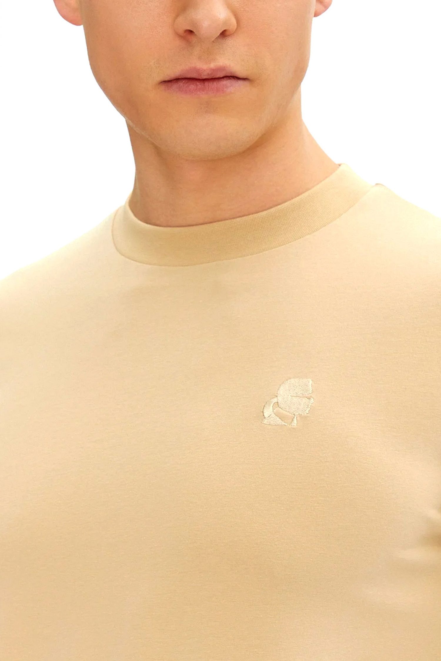 KARL LAGERFELD T-SHIRT CREW NECK LOGO ΜΠΕΖ φωτογραφία