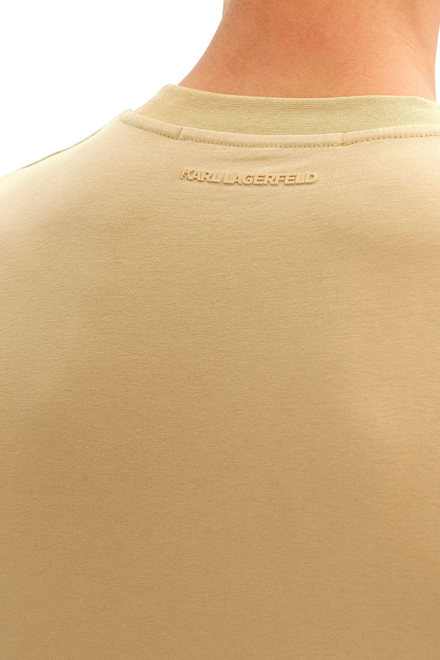 KARL LAGERFELD T-SHIRT CREW NECK LOGO ΜΠΕΖ φωτογραφία