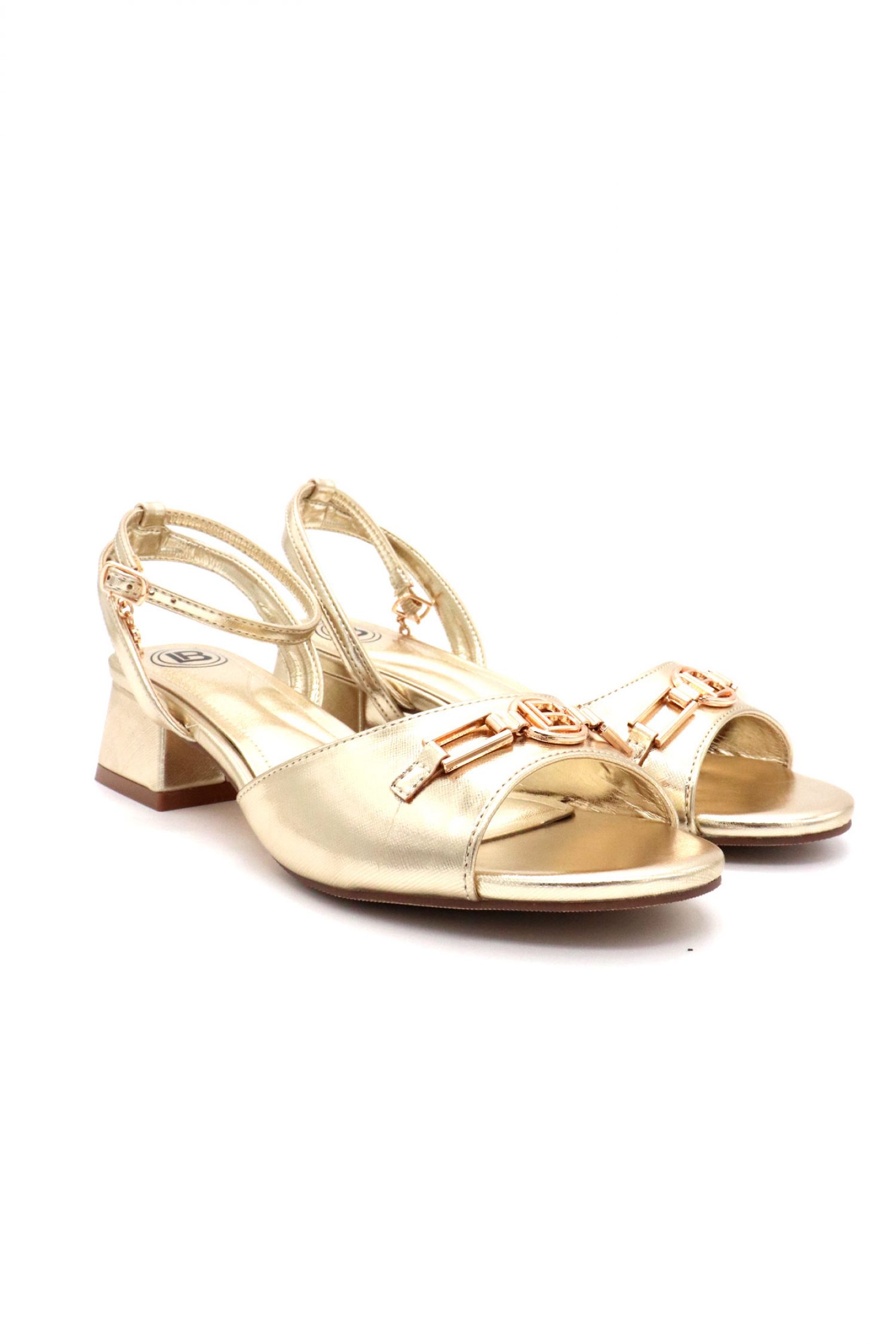 LAURA BIAGIOTTI ΠΑΠΟΥΤΣΙΑ ΠΕΔΙΛΑ ΑΓΚΡΑΦΑ ΜΕΤΑΛΛΙΚΟ LOGO ΧΡΥΣΟ