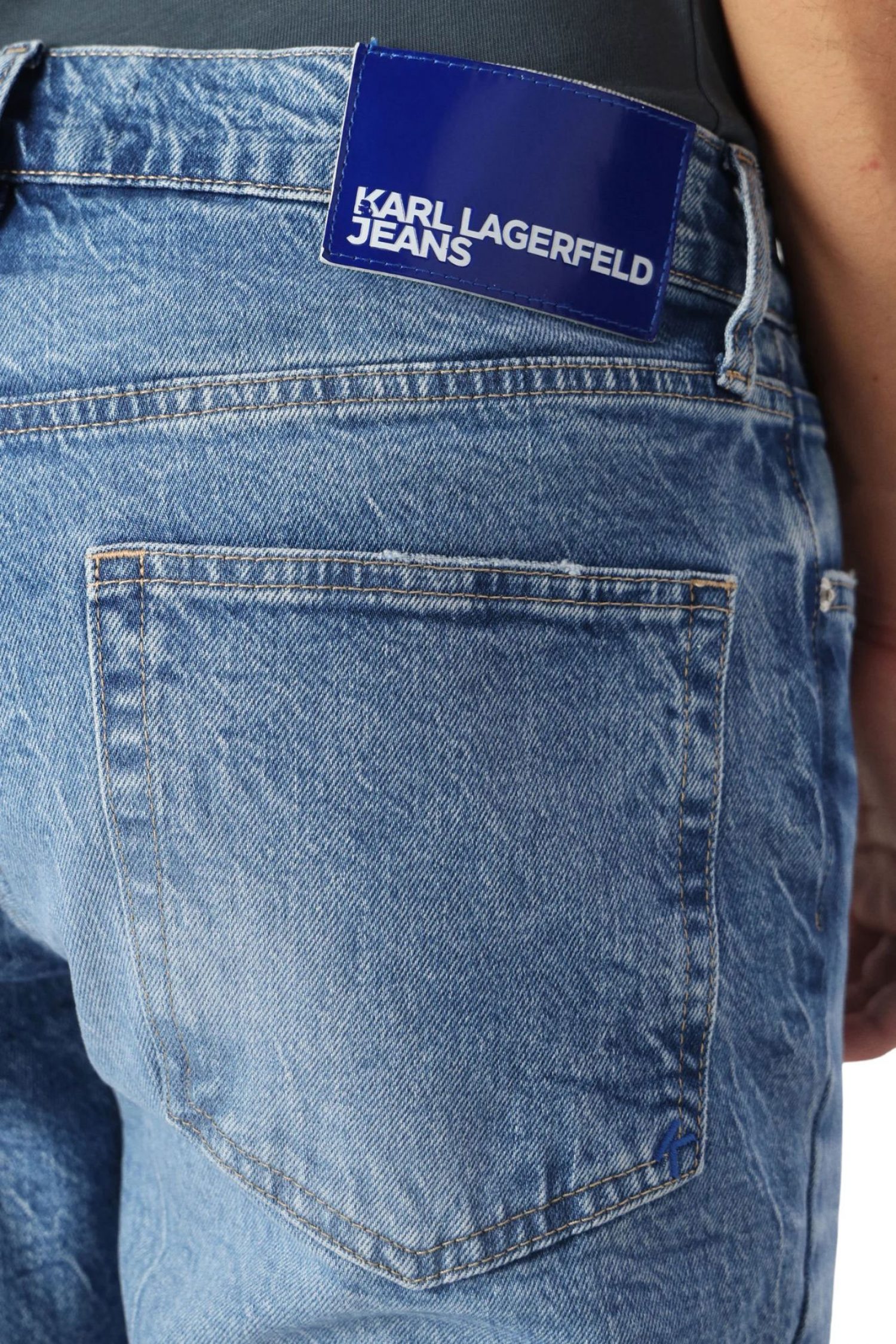 KARL LAGERFELD JEANS ΠΑΝΤΕΛΟΝΙ JEANS KLJ TAPERED DENIM ΜΠΛΕ φωτογραφία