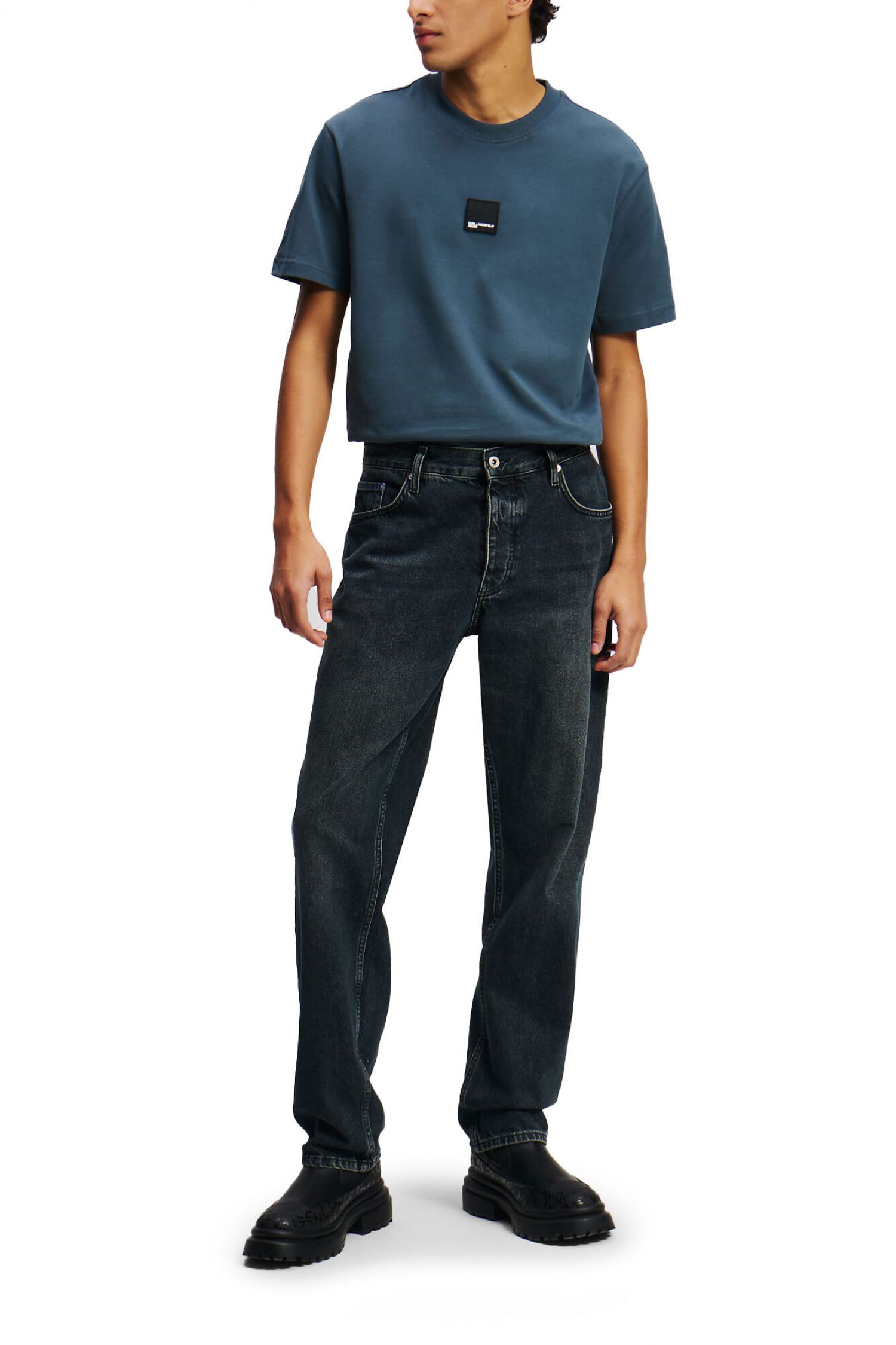 KARL LAGERFELD JEANS ΠΑΝΤΕΛΟΝΙ JEANS KLJ TAPERED DENIM ΜΑΥΡΟ ΜΠΛΕ φωτογραφία