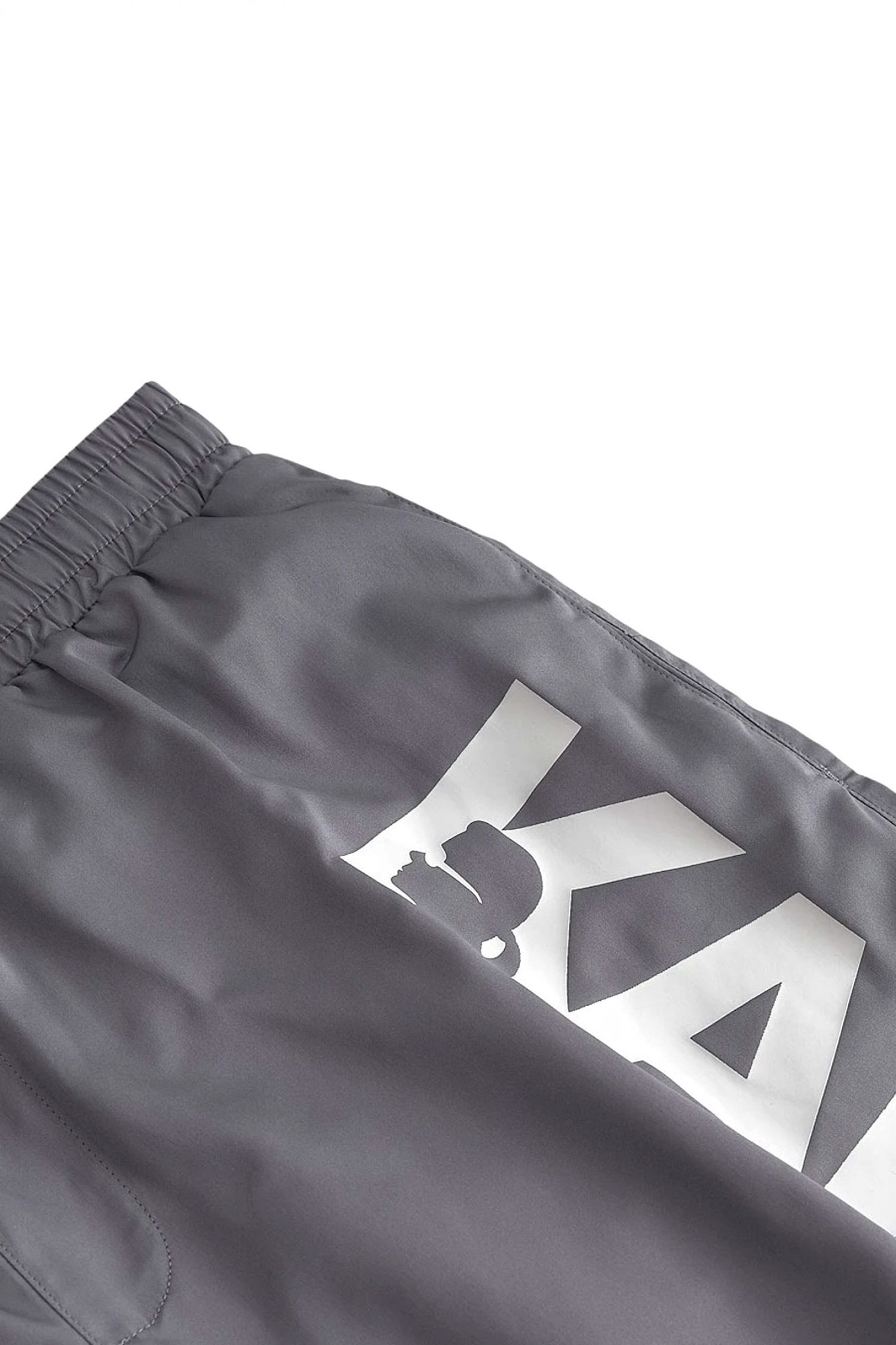 KARL LAGERFELD ΜΑΓΙΩ LOGO LONG BOARDSHORTS ΓΚΡΙ
