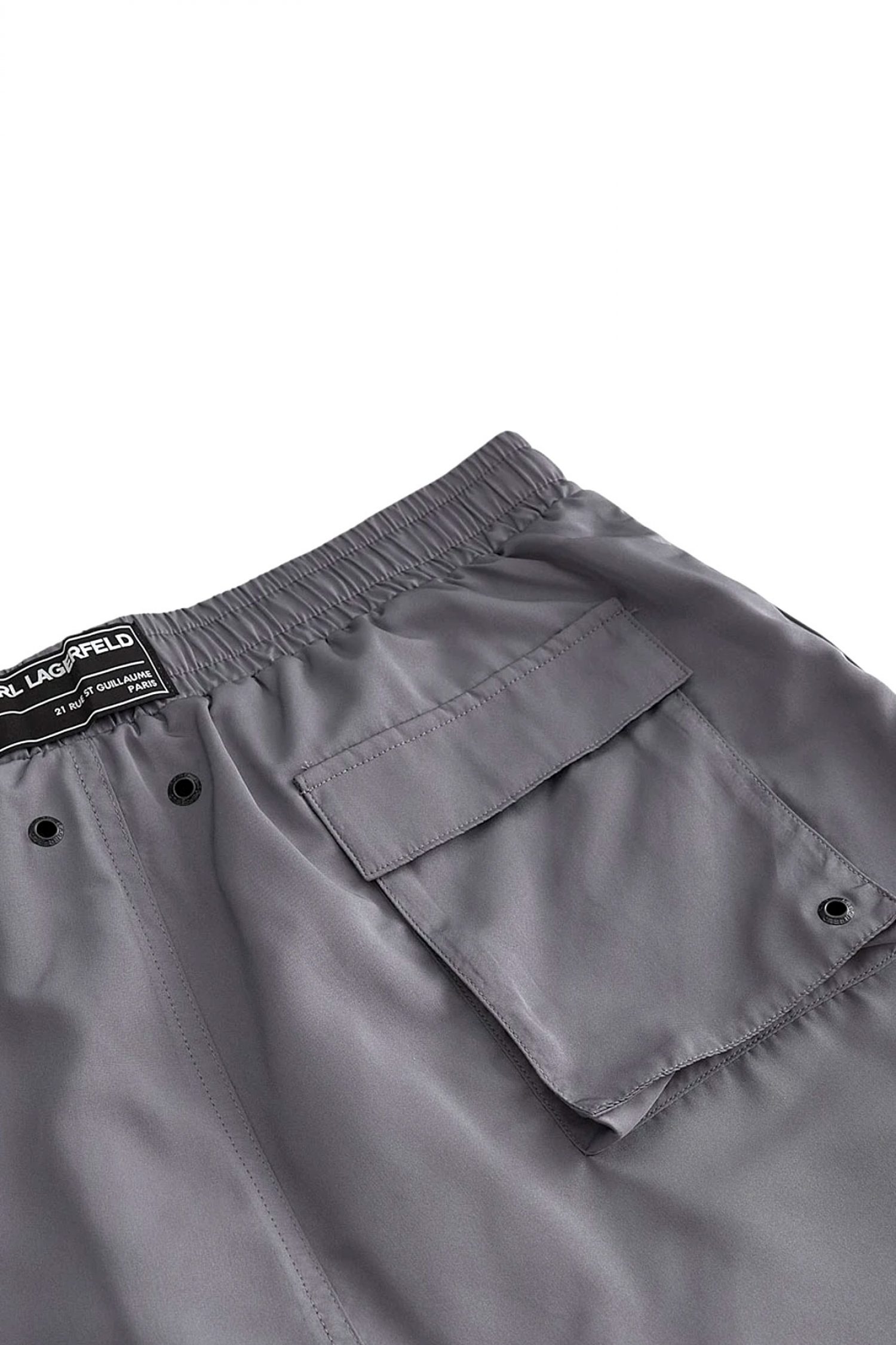 KARL LAGERFELD ΜΑΓΙΩ LOGO LONG BOARDSHORTS ΓΚΡΙ