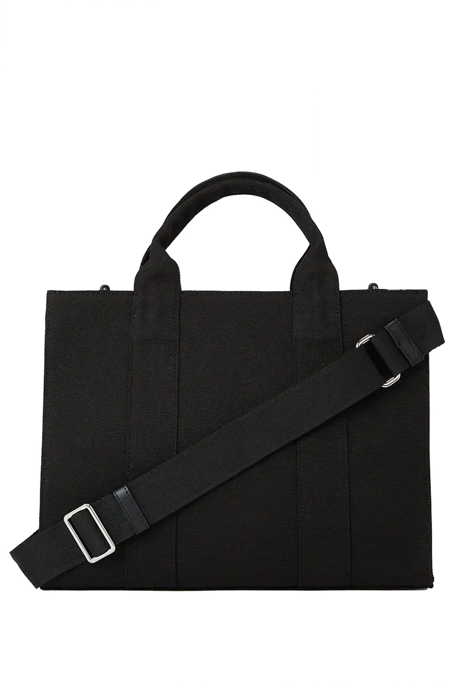 KARL LAGERFELD ΤΣΑΝΤΑ ΧΕΙΡΟΣ/CROSS ΚΑΜΒΑΣ BODY SQUARE MEDIUM TOTE LOGO ΜΑΥΡΟ φωτογραφία