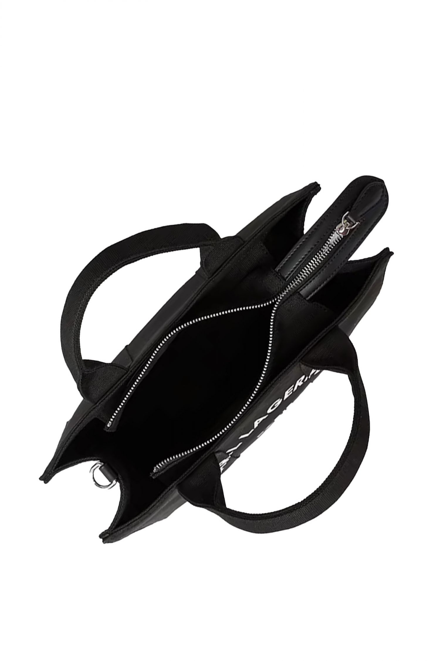 KARL LAGERFELD ΤΣΑΝΤΑ ΧΕΙΡΟΣ/CROSS ΚΑΜΒΑΣ BODY SQUARE MEDIUM TOTE LOGO ΜΑΥΡΟ φωτογραφία