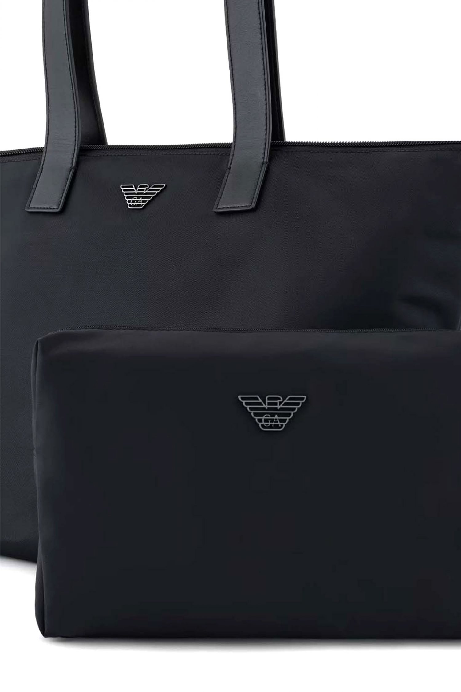 EMPORIO ARMANI ΤΣΑΝΤΑ LOGO ΜΑΥΡΟ