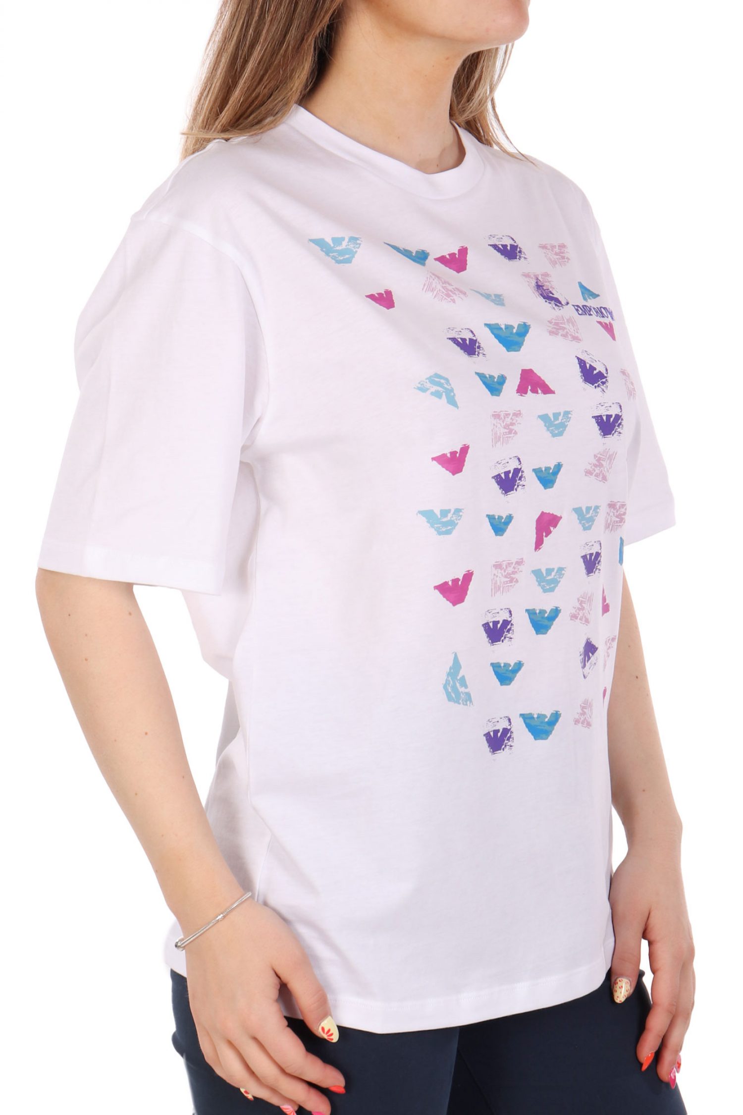 EMPORIO ARMANI T-SHIRT LOGO ΛΕΥΚΟ