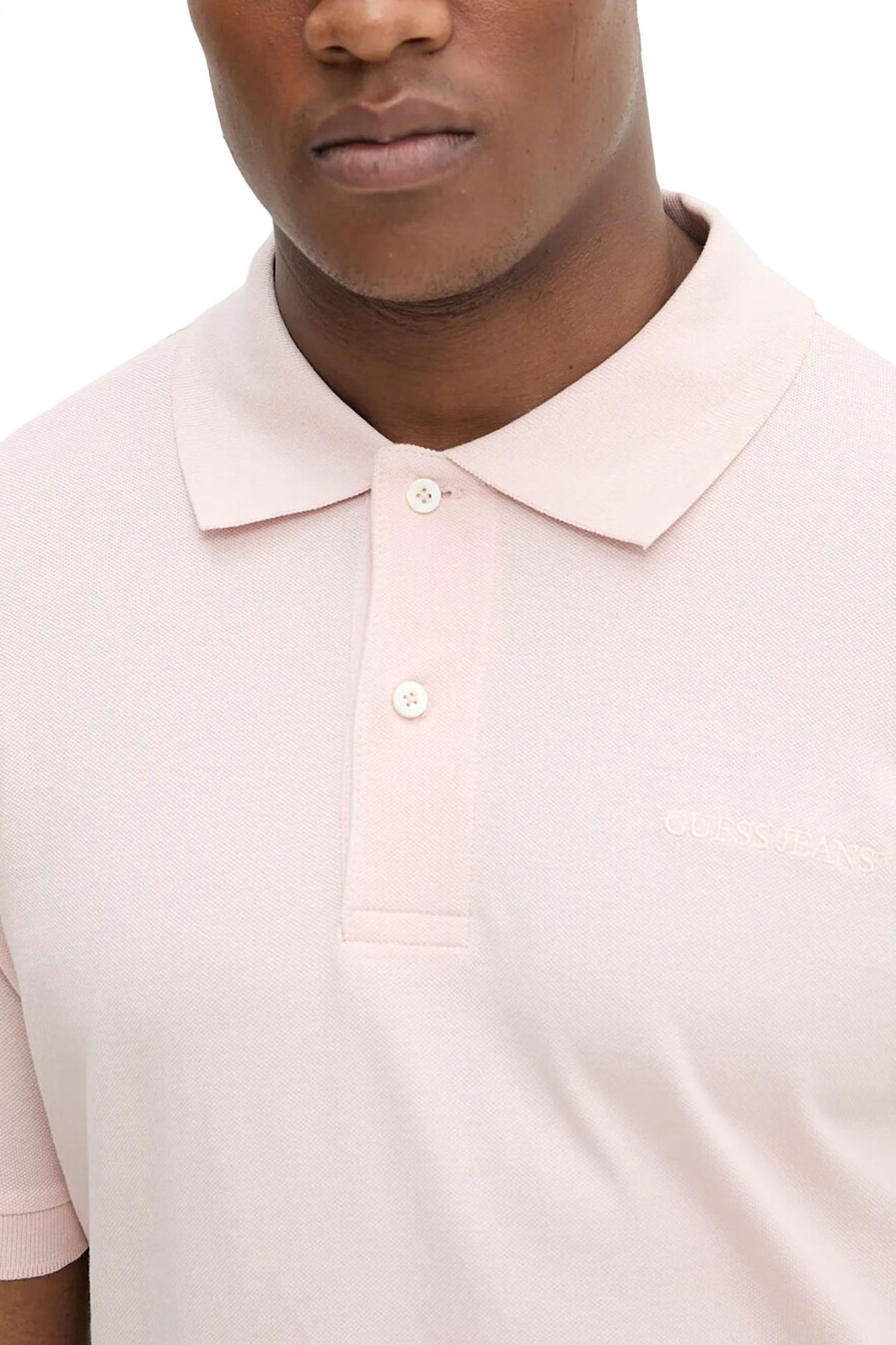 GUESS JEANS POLO LOGO ΡΟΖ φωτογραφία