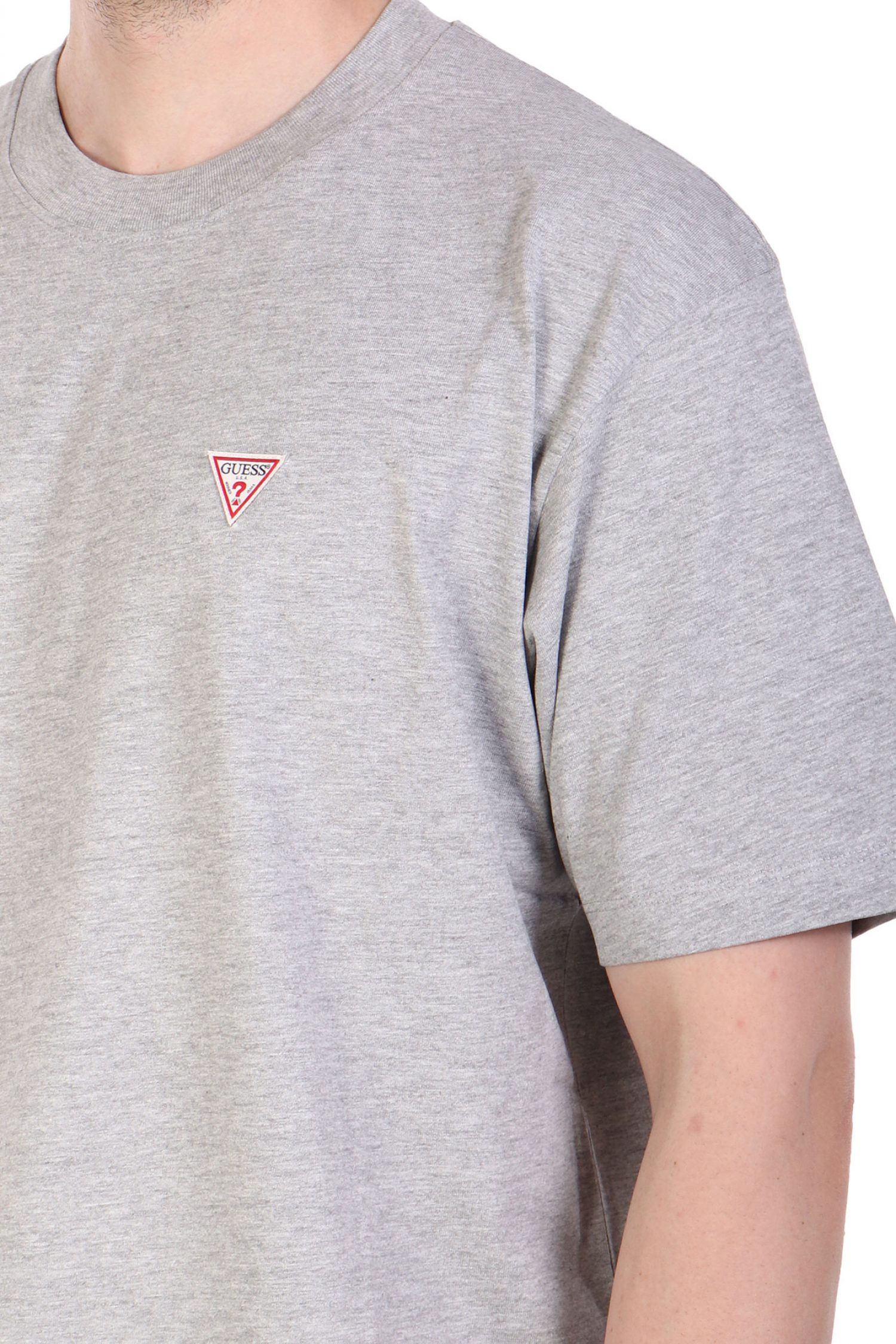 GUESS JEANS T-SHIRT CREWNECK OVERSIZED FIT LOGO ΓΚΡΙ φωτογραφία