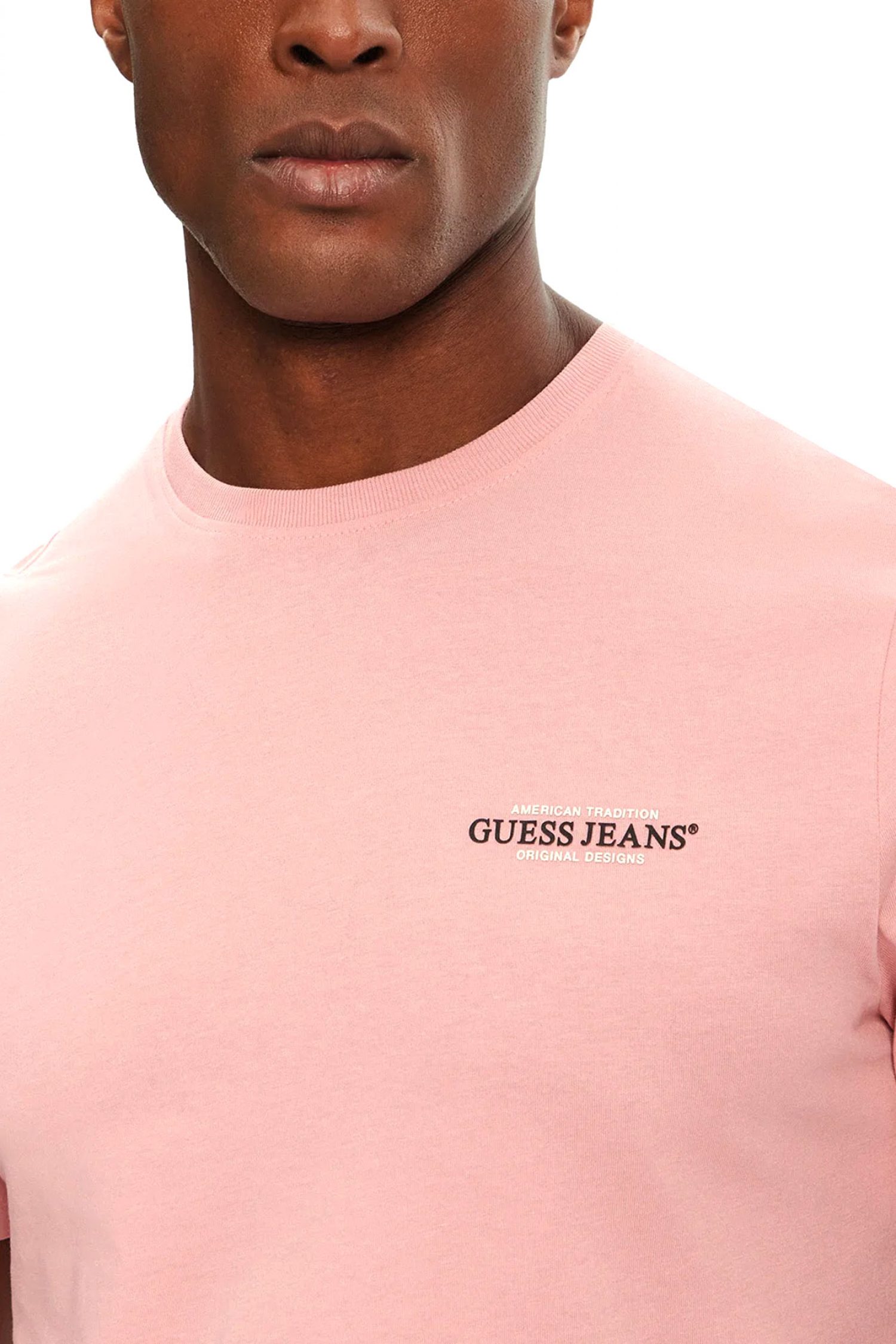 GUESS JEANS T-SHIRT CREWNECK SLIM FIT LOGO ΣΟΜΟΝ