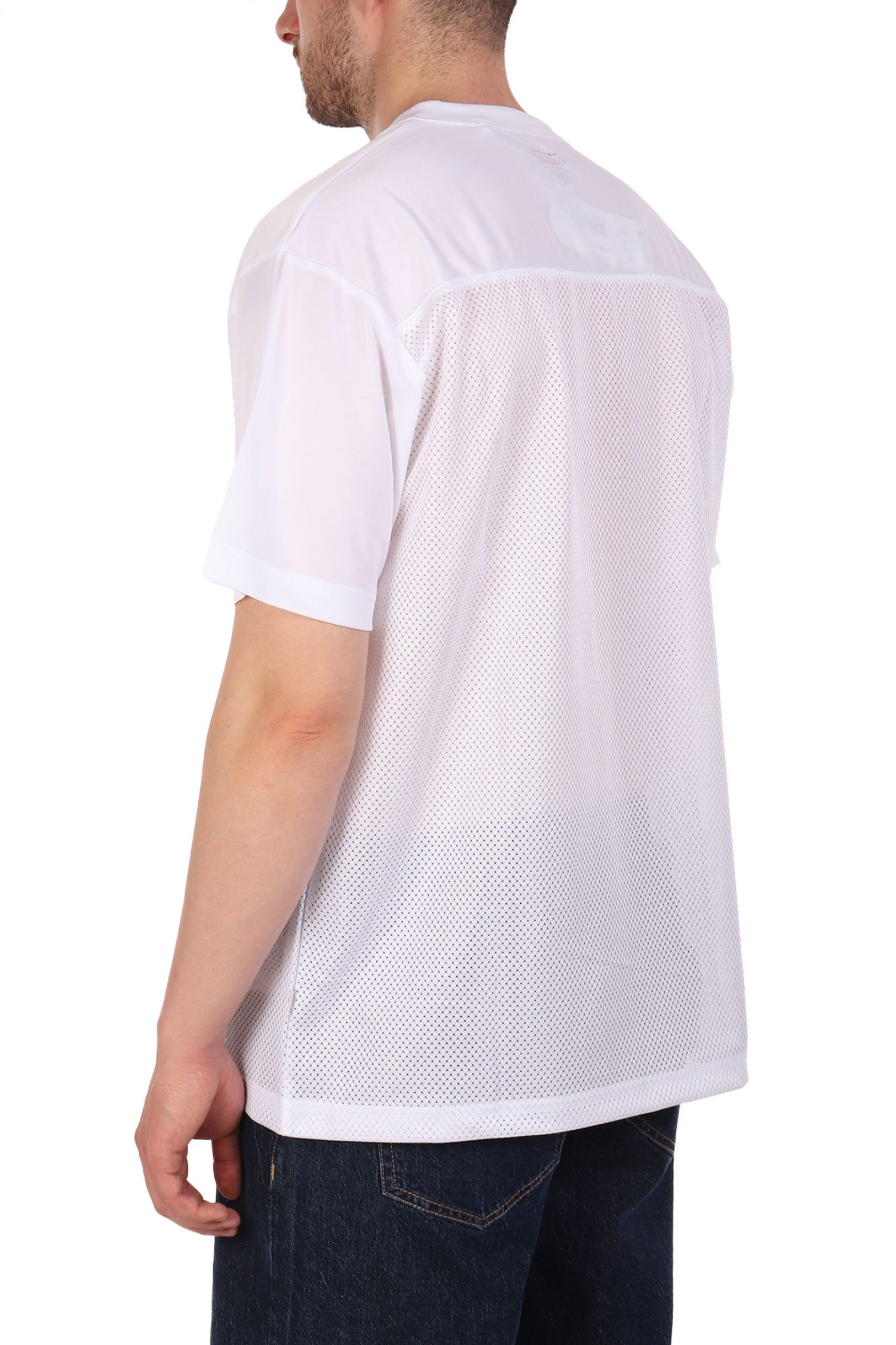 GUESS JEANS T-SHIRT V-NECK OVERSIZED ΛΕΥΚΟ