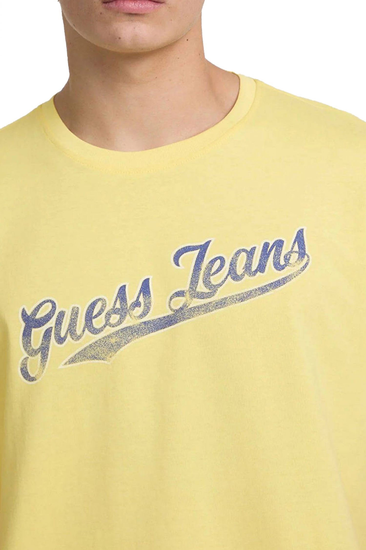 GUESS JEANS T-SHIRT CREWNECK REGULAR FIT ΚΙΤΡΙΝΟ φωτογραφία