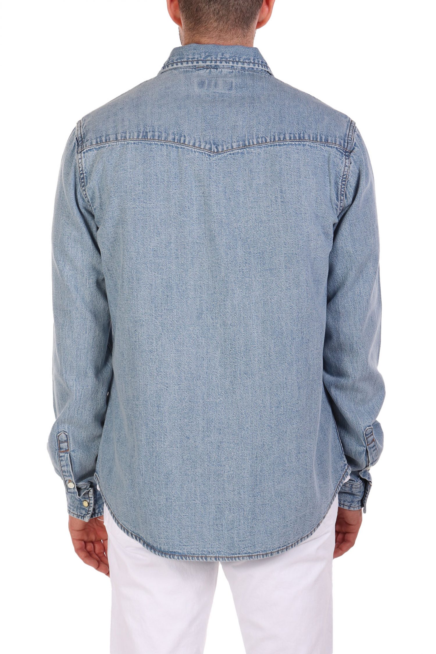 GUESS JEANS ΠΟΥΚΑΜΙΣΟ JEANS SLIM FIT ΣΙΕΛ