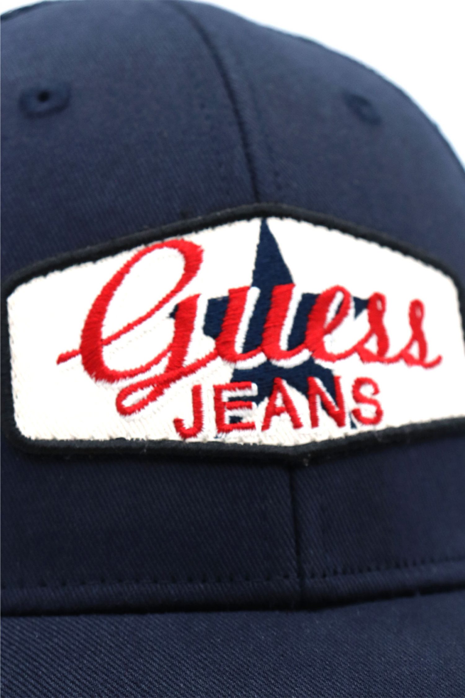 GUESS JEANS ΚΑΠΕΛΟ PATCHED TRUCKER HAT UNISEX ΜΠΛΕ