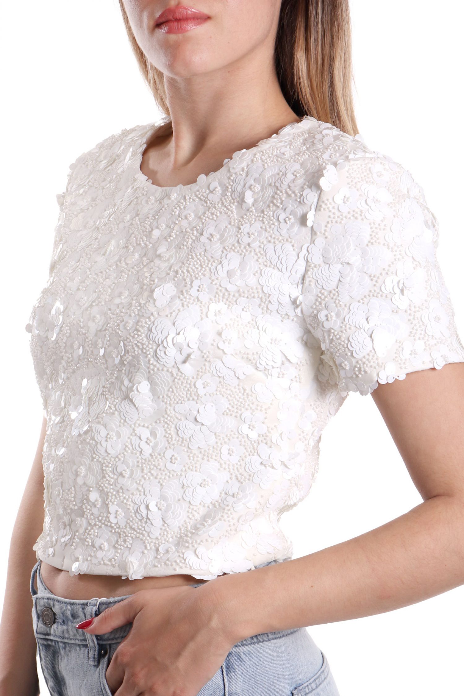 MICHAEL KORS CROP TOP ΠΑΓΕΤΑ ΛΕΥΚΟ