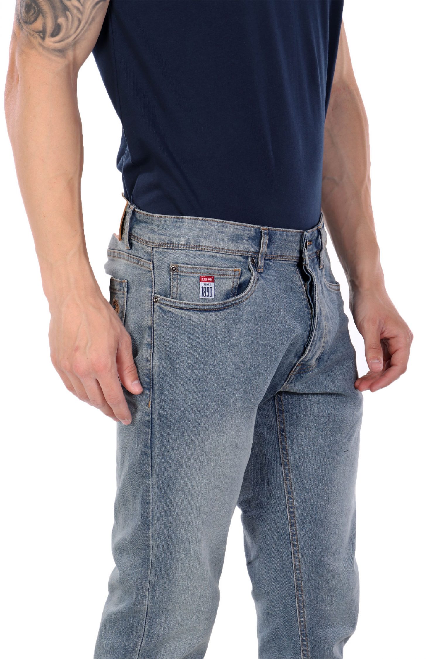 U.S. POLO ASSN. ΠΑΝΤΕΛΟΝΙ JEANS ROMA 5 POCKET PANT ΜΠΛΕ φωτογραφία