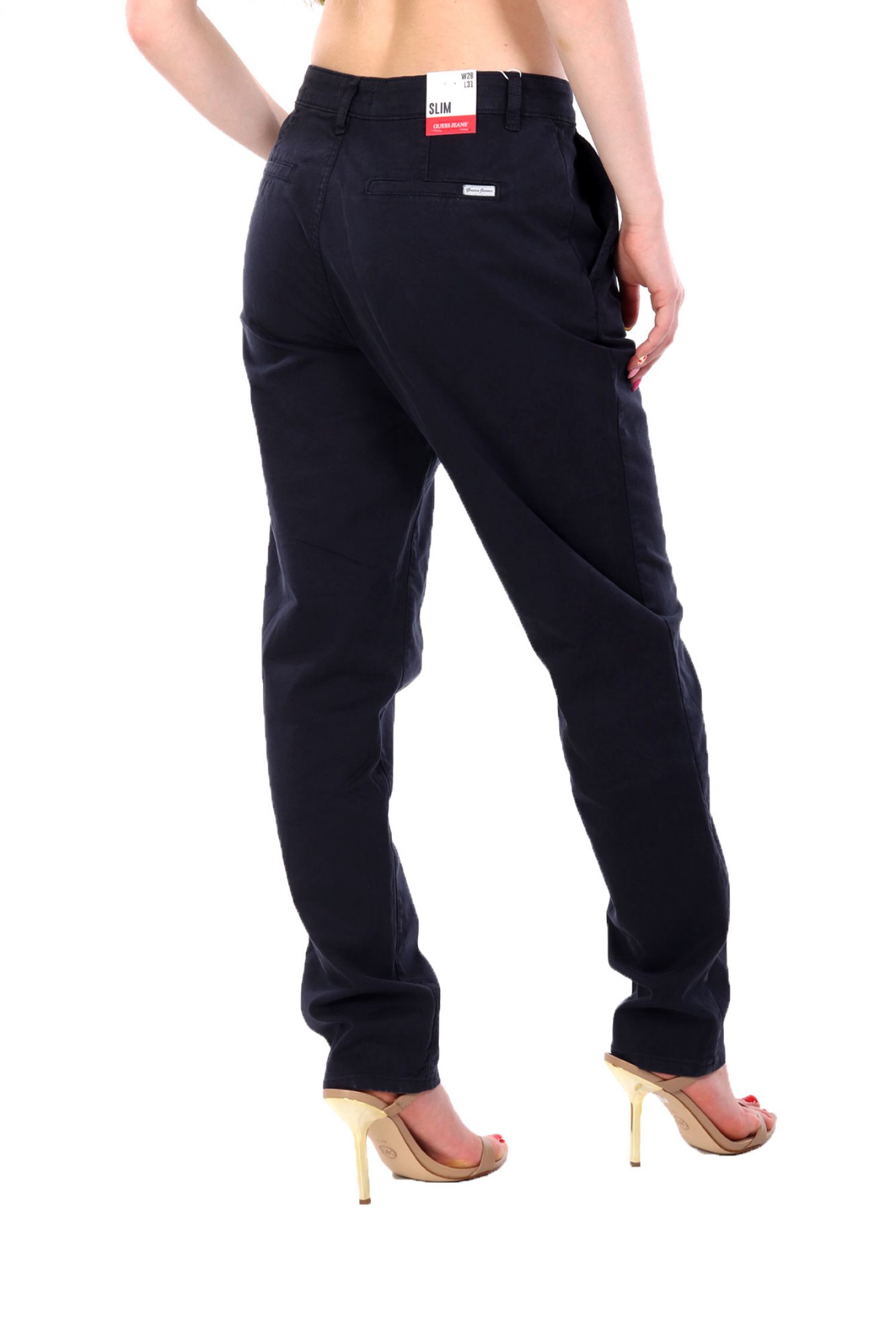 GUESS JEANS ΠΑΝΤΕΛΟΝΙ CHINO SLIM FIT ΣΚΟΥΡΟ ΜΠΛΕ