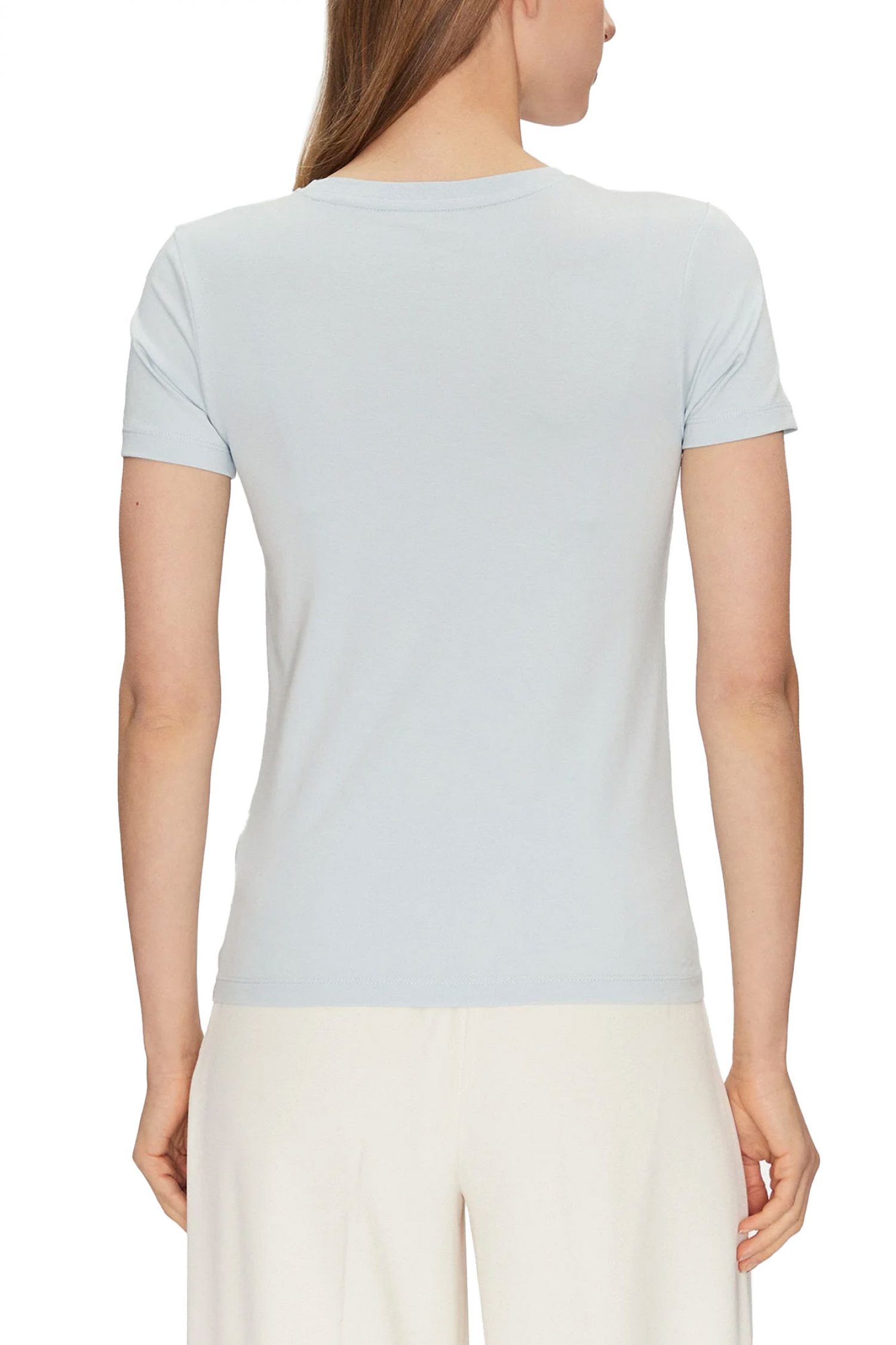 GUESS JEANS T-SHIRT SLIM FIT ΣΤΑΜΠΑ LOGO ΣΙΕΛ φωτογραφία