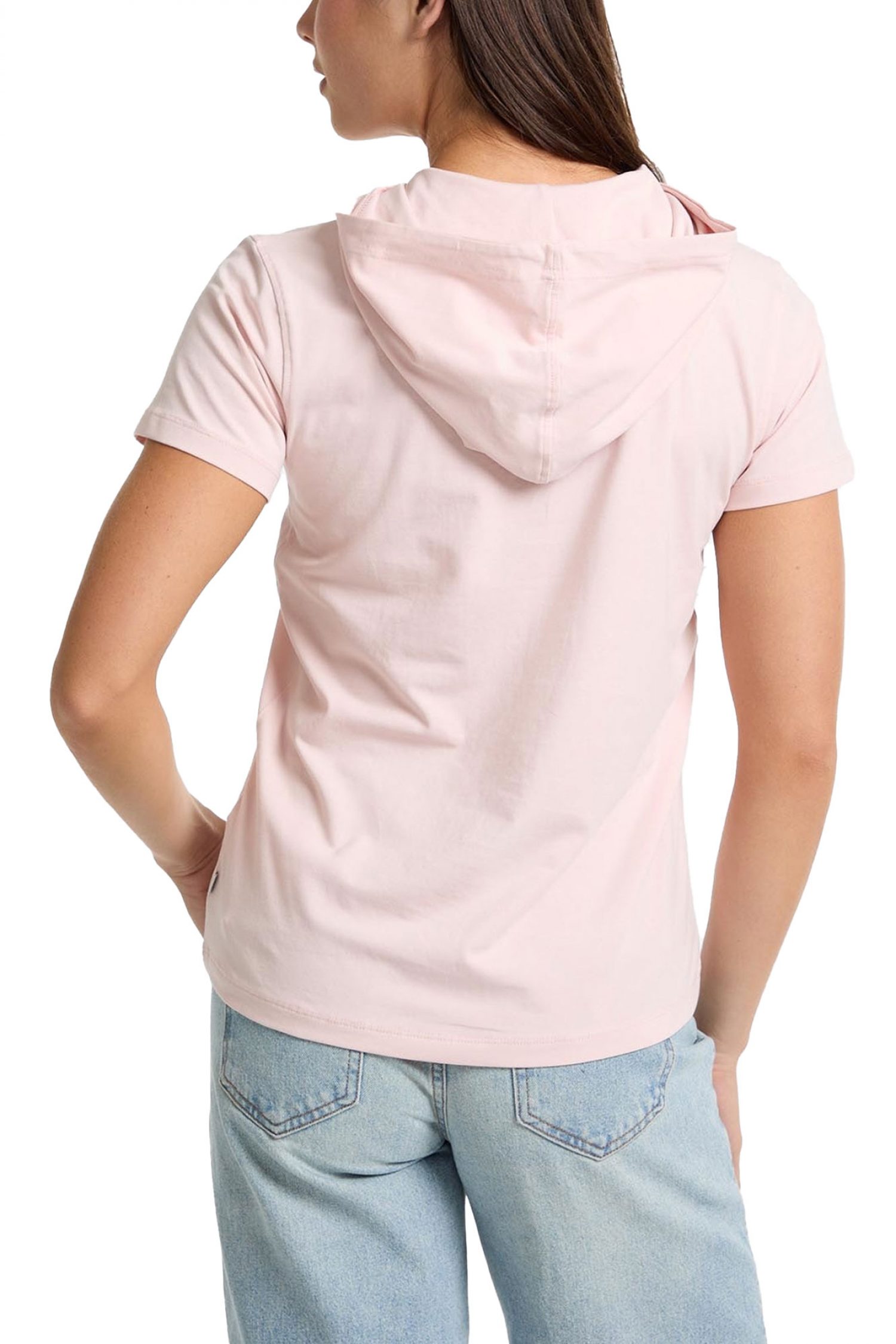 GUESS JEANS T-SHIRT ΜΕ ΚΟΥΚΟΥΛΑ LOGO ΡΟΖ