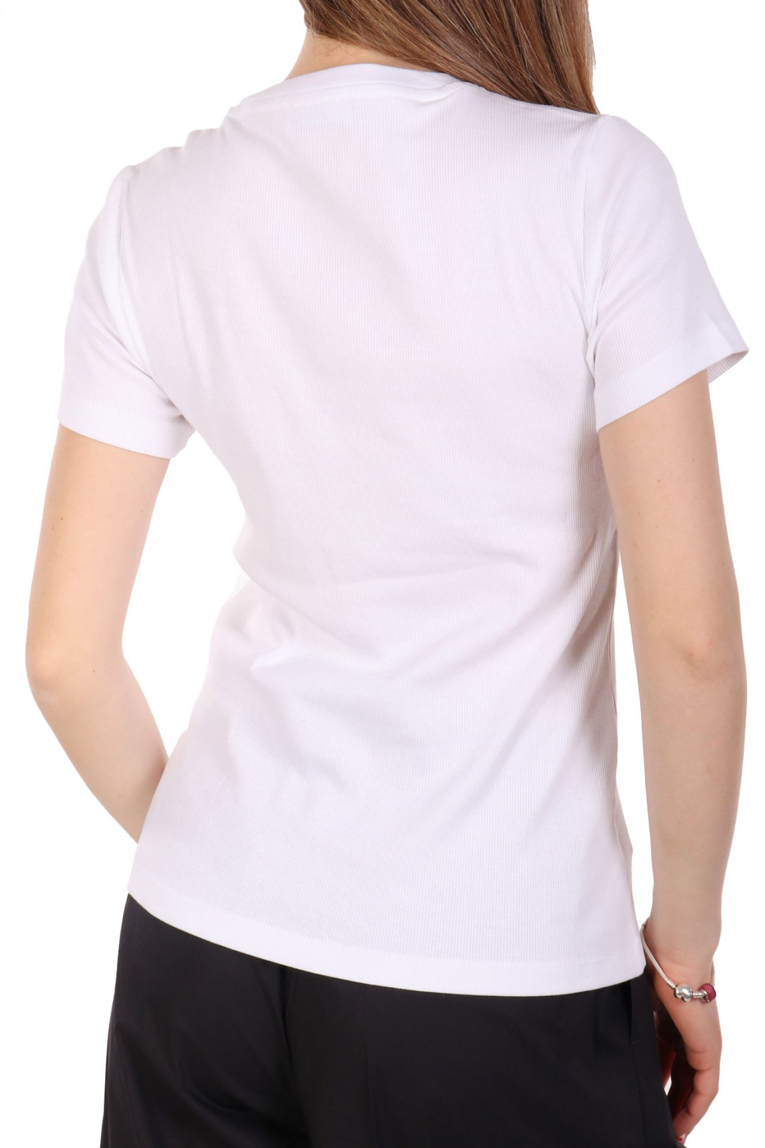 GUESS JEANS T-SHIRT ΡΙΠ SLIM FIT LOGO ΛΕΥΚΟ φωτογραφία