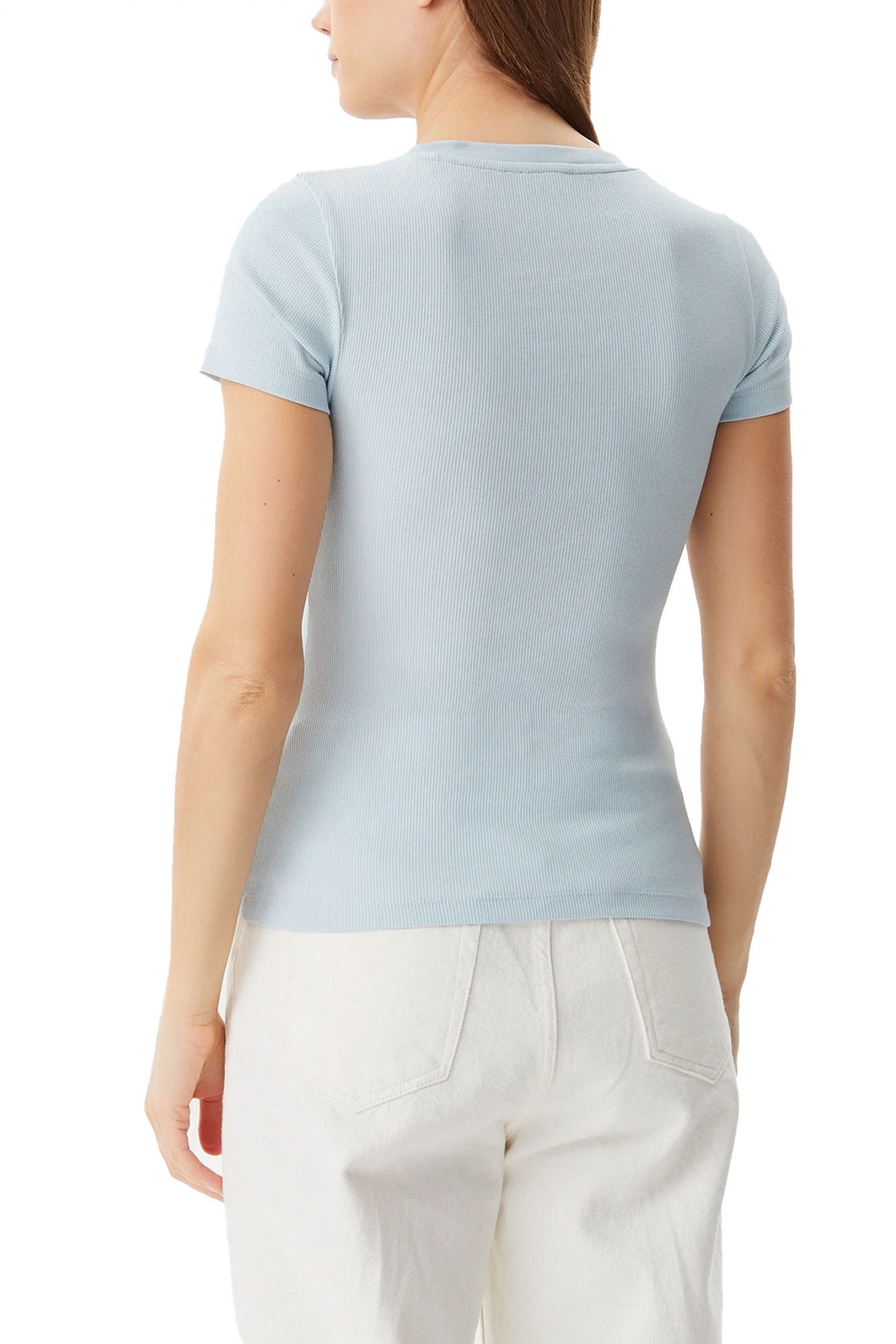 GUESS JEANS T-SHIRT ΡΙΠ SLIM FIT LOGO ΣΙΕΛ φωτογραφία