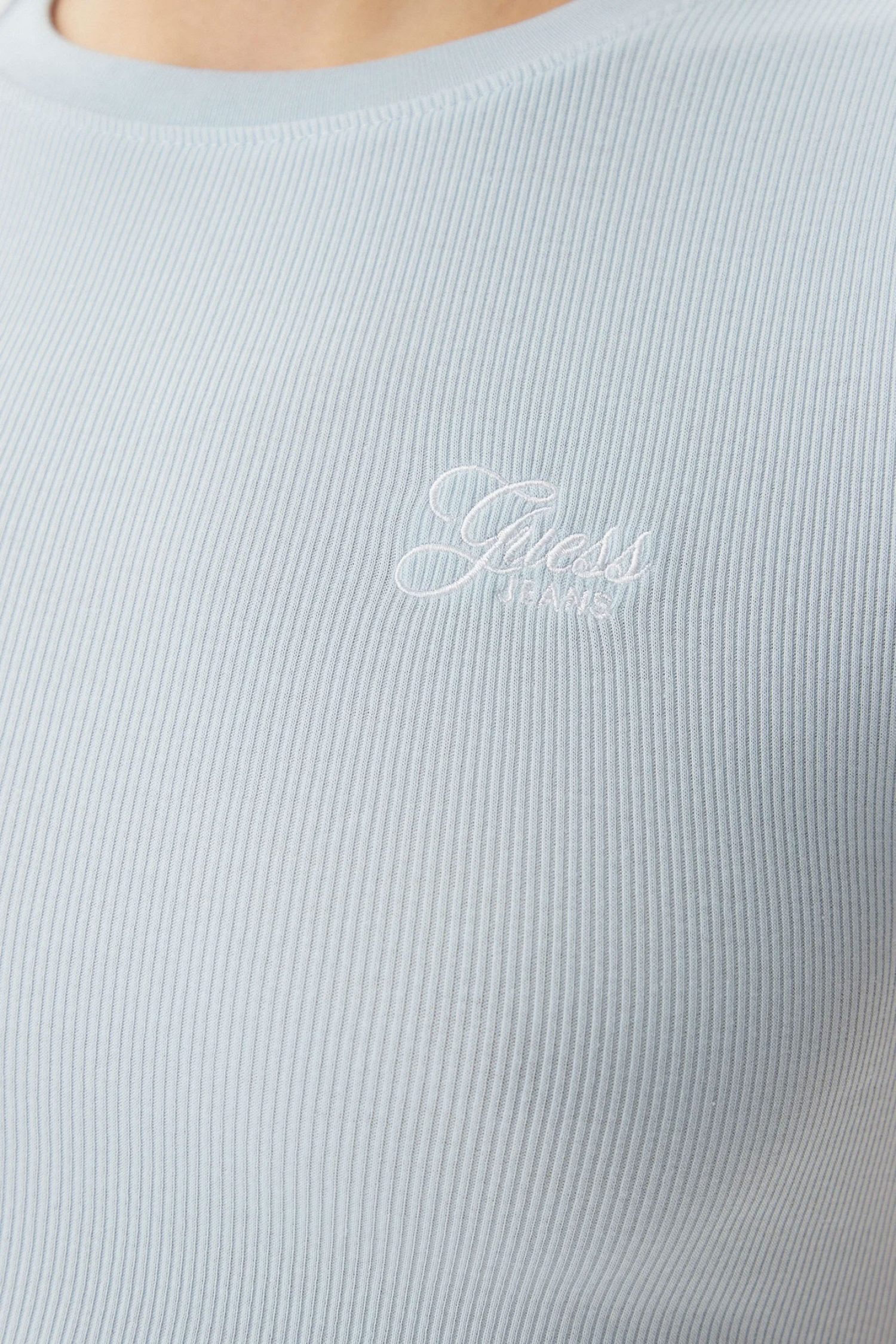 GUESS JEANS T-SHIRT ΡΙΠ SLIM FIT LOGO ΣΙΕΛ φωτογραφία