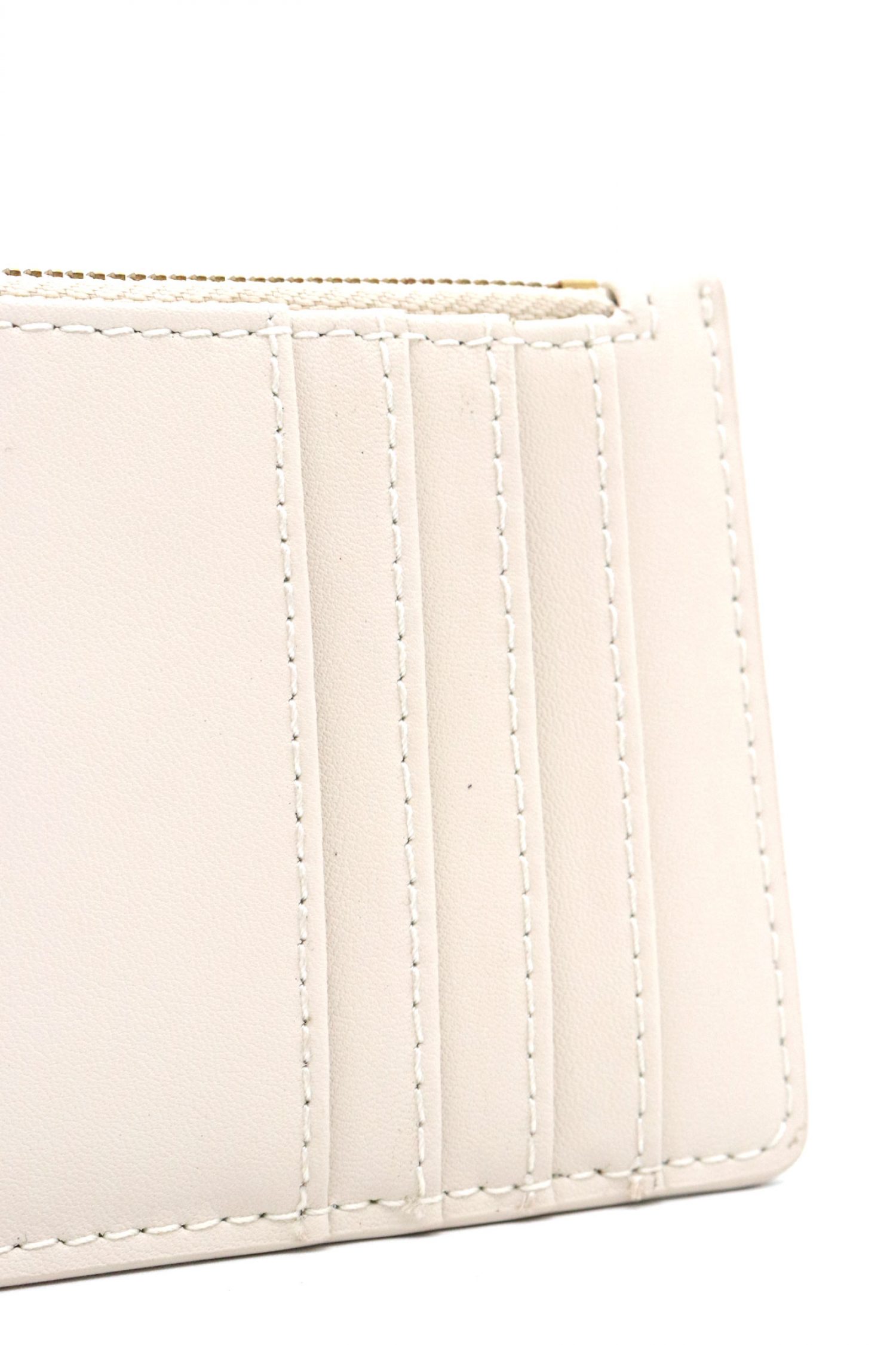 PINKO ΘΗΚΗ ΓΙΑ ΚΑΡΤΕΣ AIRONE CARDHOLDER VITELLO SETA ΛΕΥΚΟ-ANTIQUE GOLD φωτογραφία