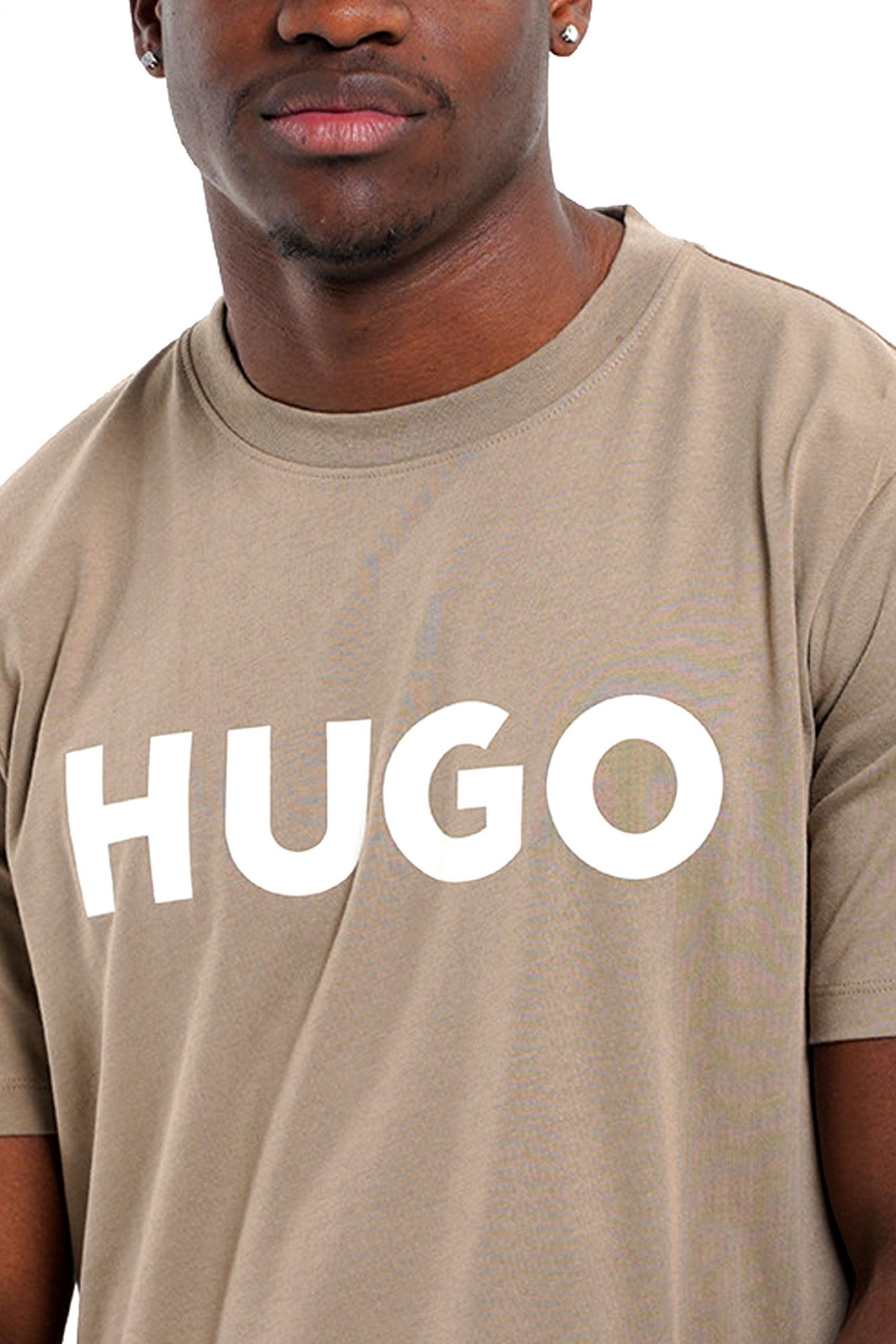 HUGO T-SHIRT DULIVIO LOGO ΧΑΚΙ φωτογραφία