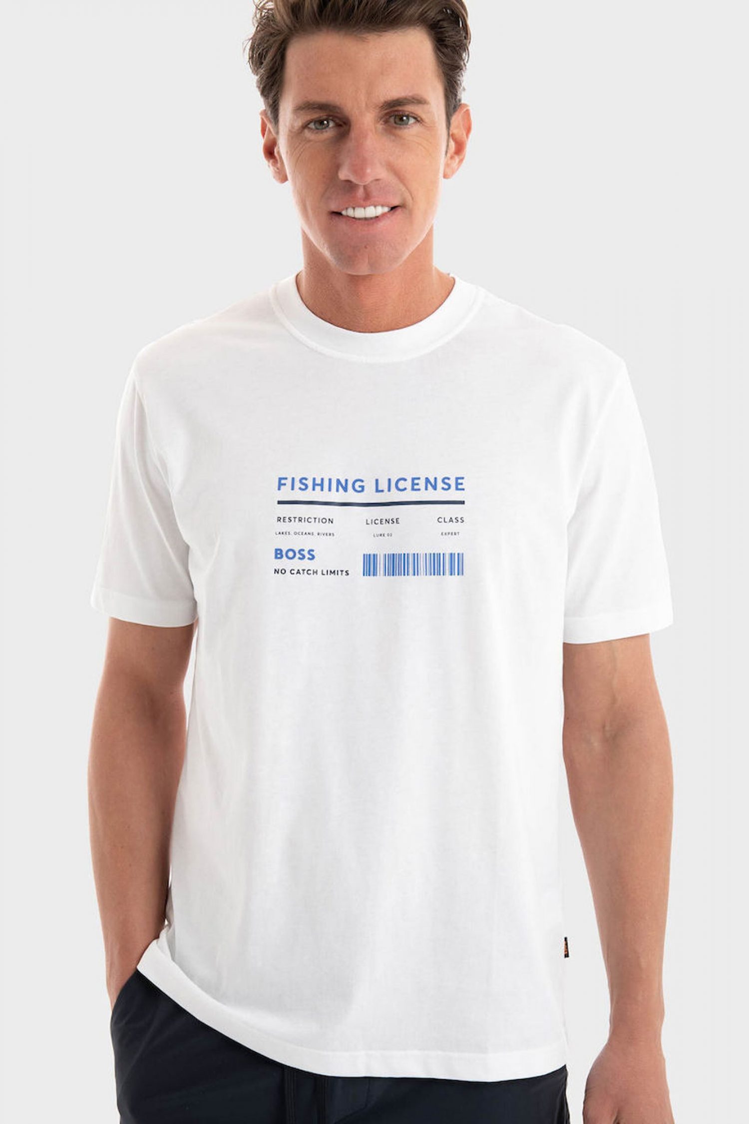 BOSS CASUAL T-SHIRT TE_ATACAMA ΛΕΥΚΟ