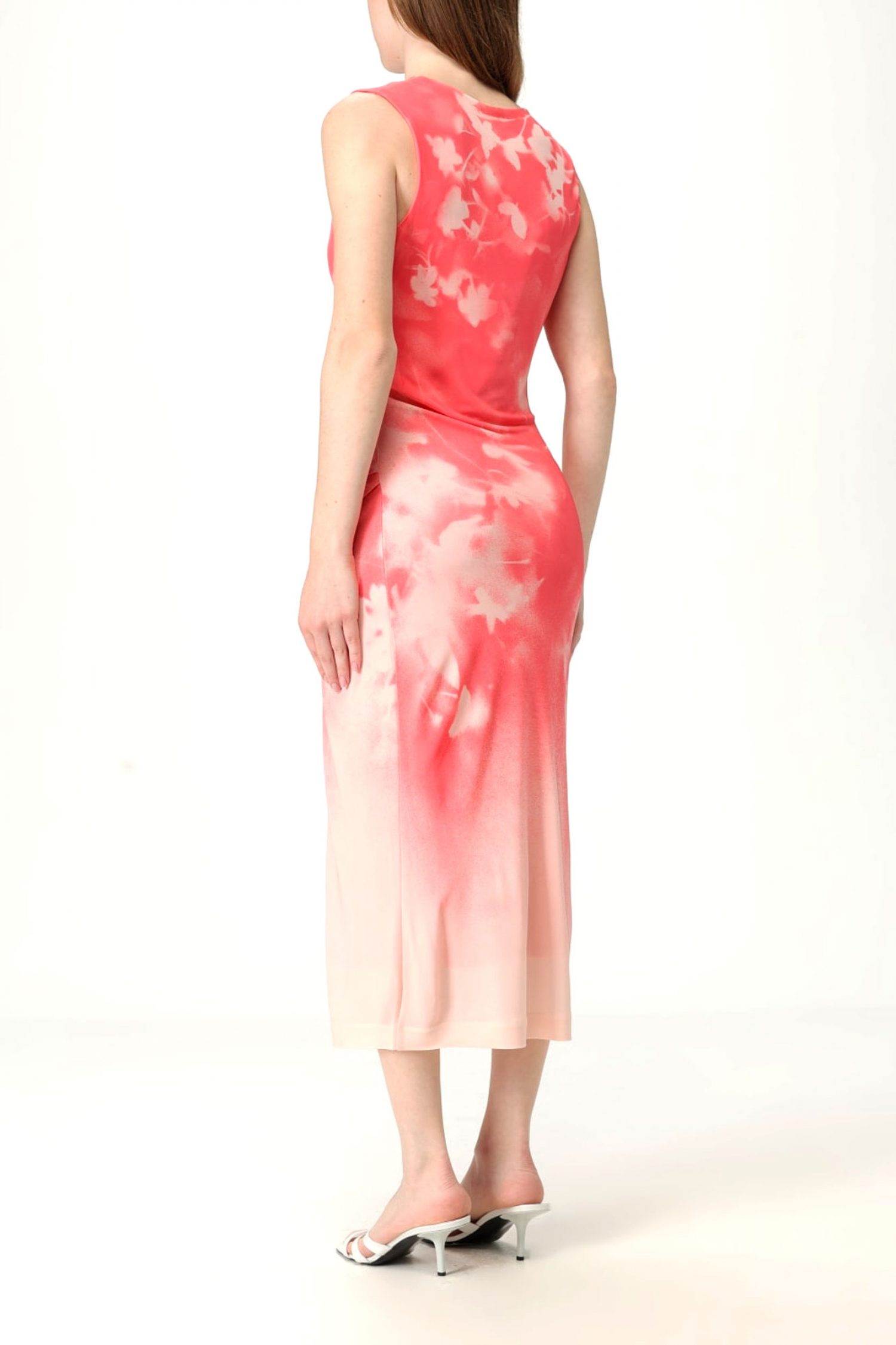 BOSS ΦΟΡΕΜΑ MIDI ESTENNA_AOP ΝΤΡΑΠΕ ΕΚΡΟΥ-ΚΟΡΑΛΙ φωτογραφία