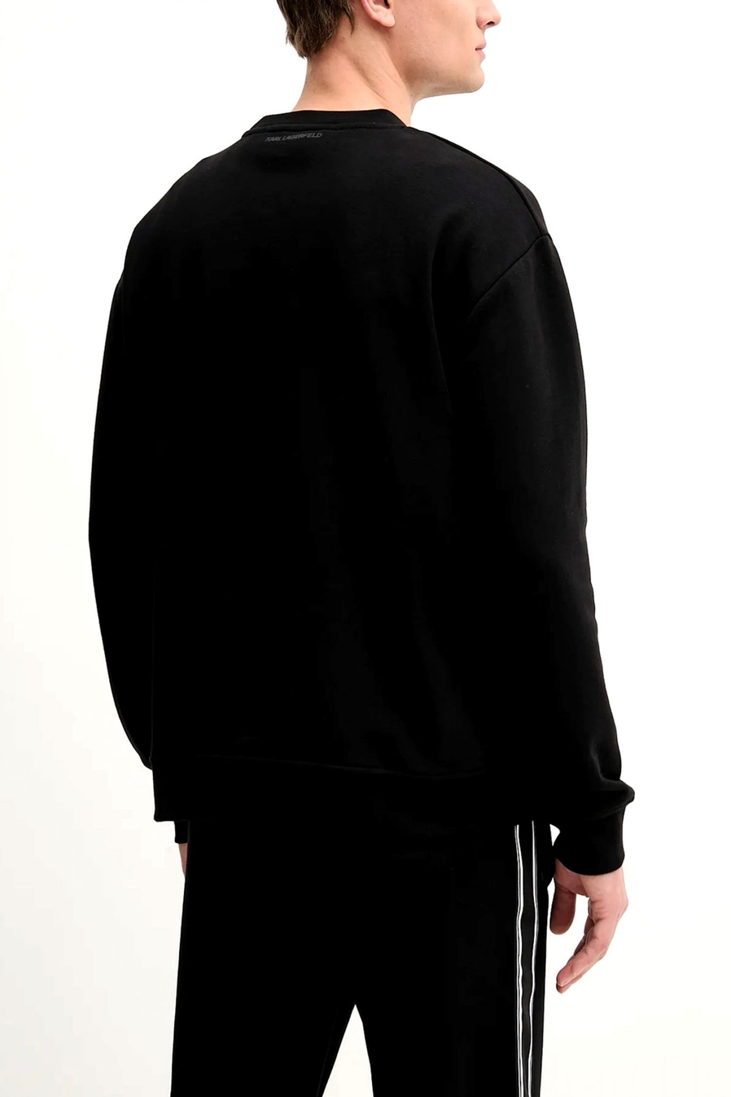 KARL LAGERFELD ΦΟΥΤΕΡ CREW NECK LOGO ΜΑΥΡΟ φωτογραφία