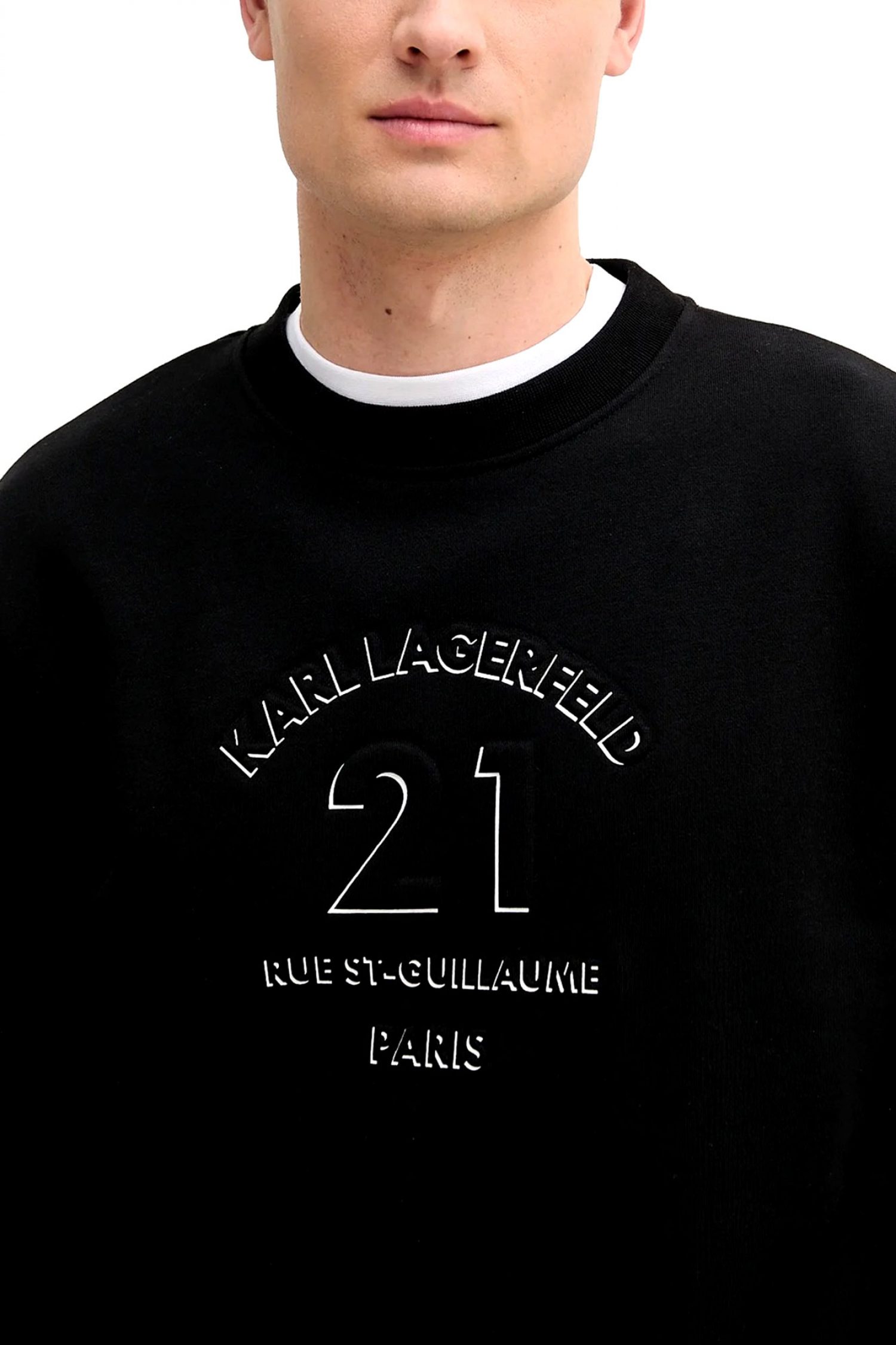 KARL LAGERFELD ΦΟΥΤΕΡ CREW NECK LOGO ΜΑΥΡΟ φωτογραφία