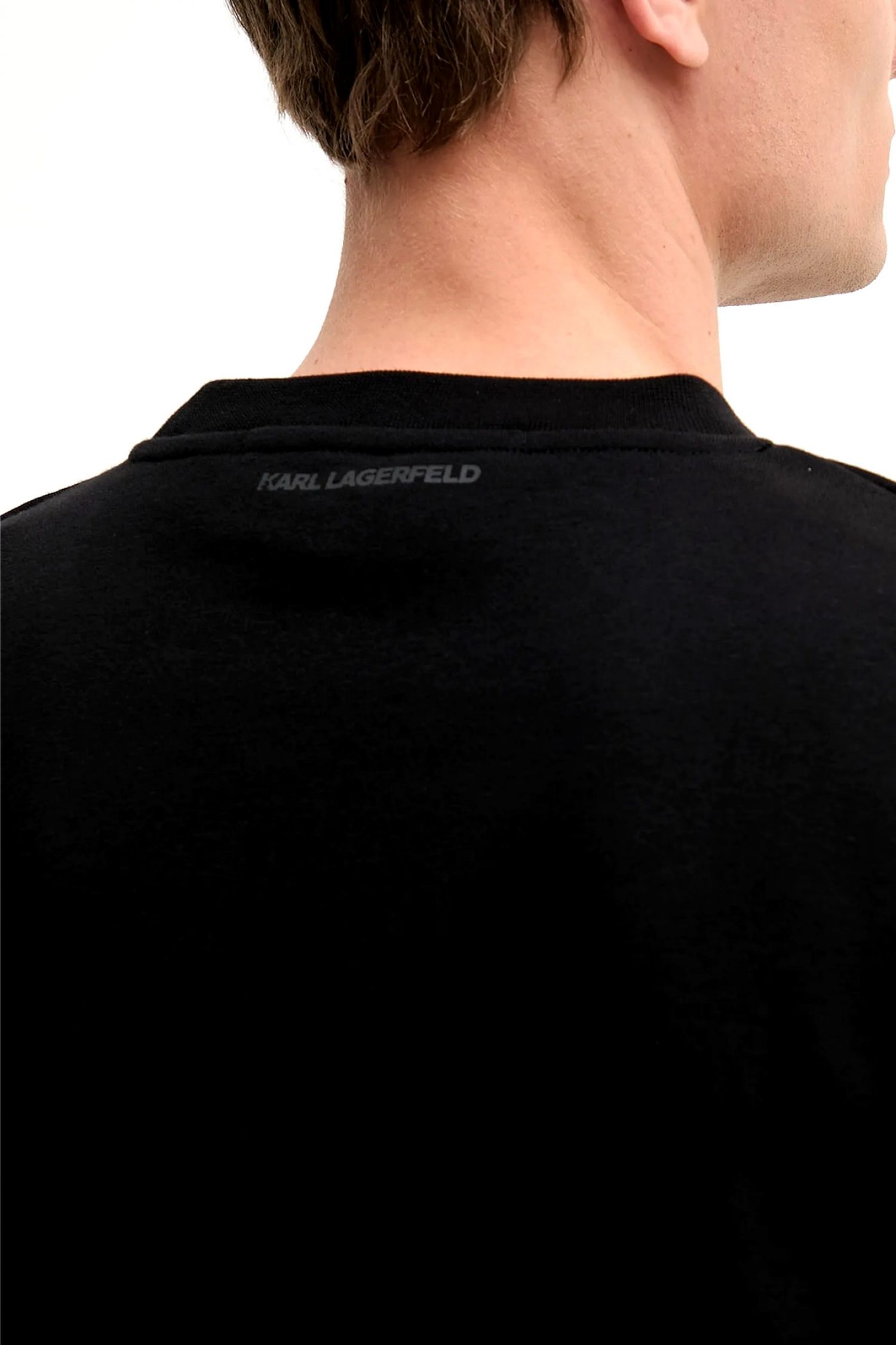 KARL LAGERFELD ΦΟΥΤΕΡ CREW NECK LOGO ΜΑΥΡΟ φωτογραφία