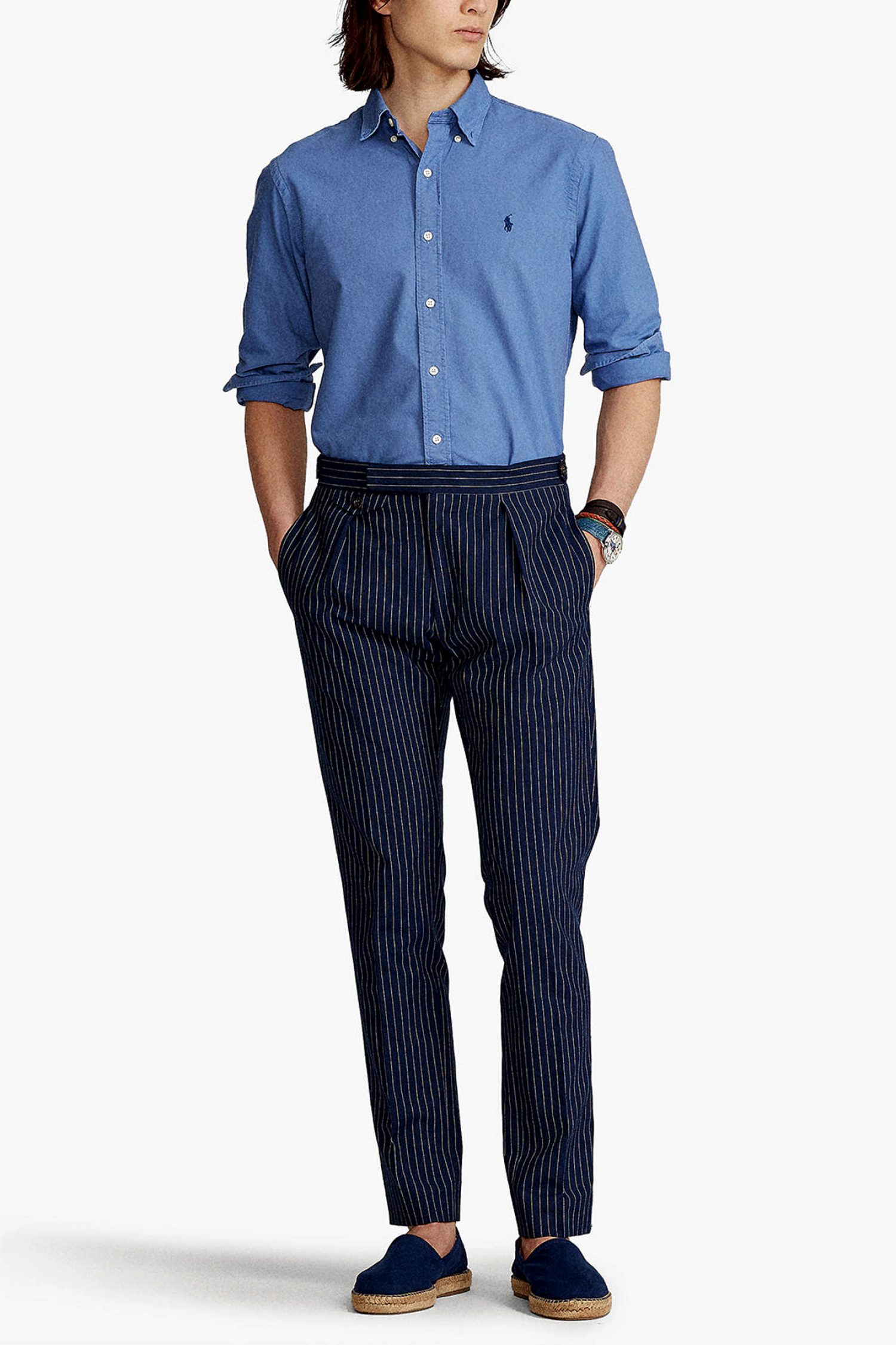 RALPH LAUREN ΠΟΥΚΑΜΙΣΟ CUSTOM FIT OXFORD BUTTON DOWN BSR ΣΙΕΛ φωτογραφία