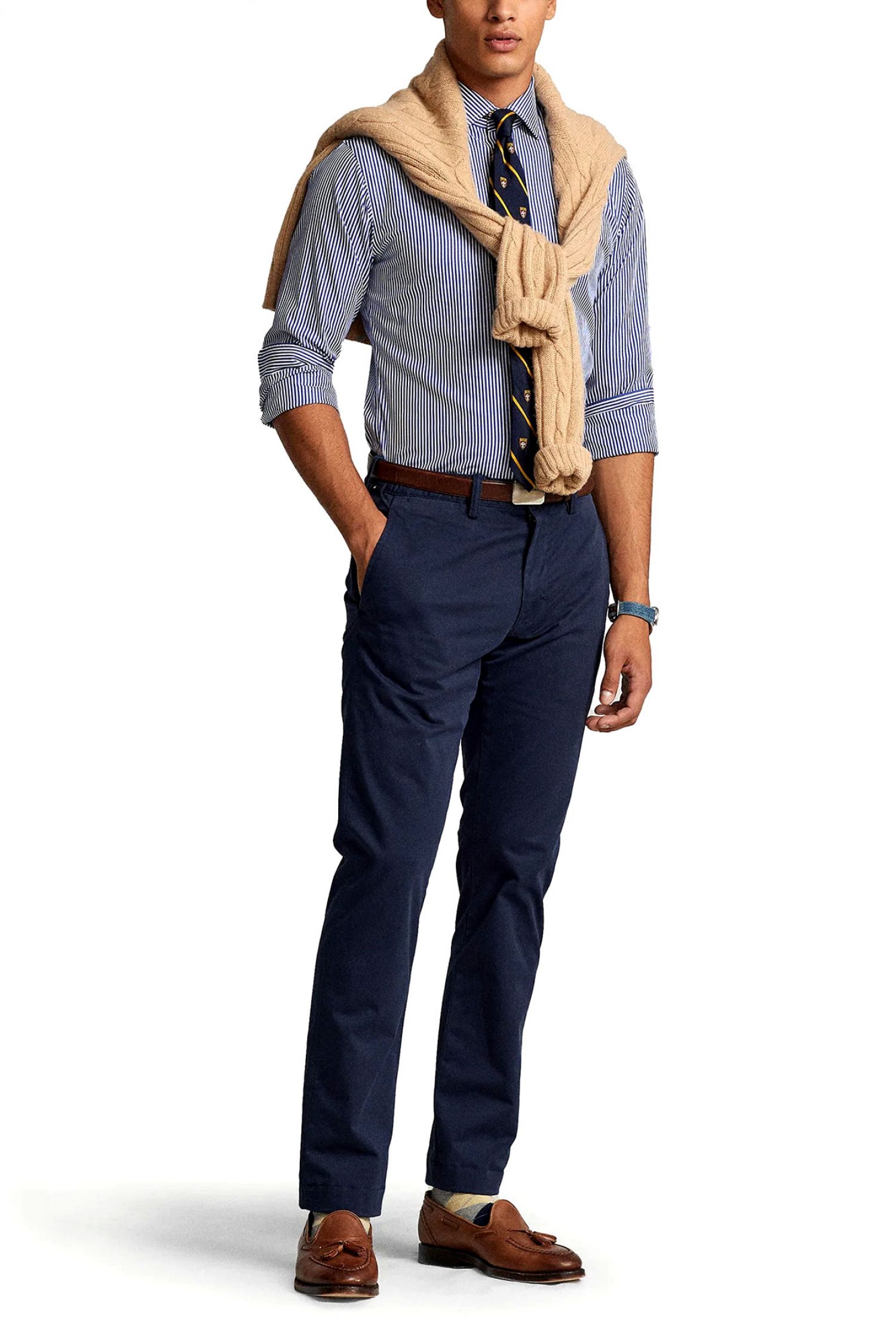 RALPH LAUREN ΠΑΝΤΕΛΟΝΙ CHINO STRETCH SLIM FIT BEDFORD ΜΠΛΕ φωτογραφία