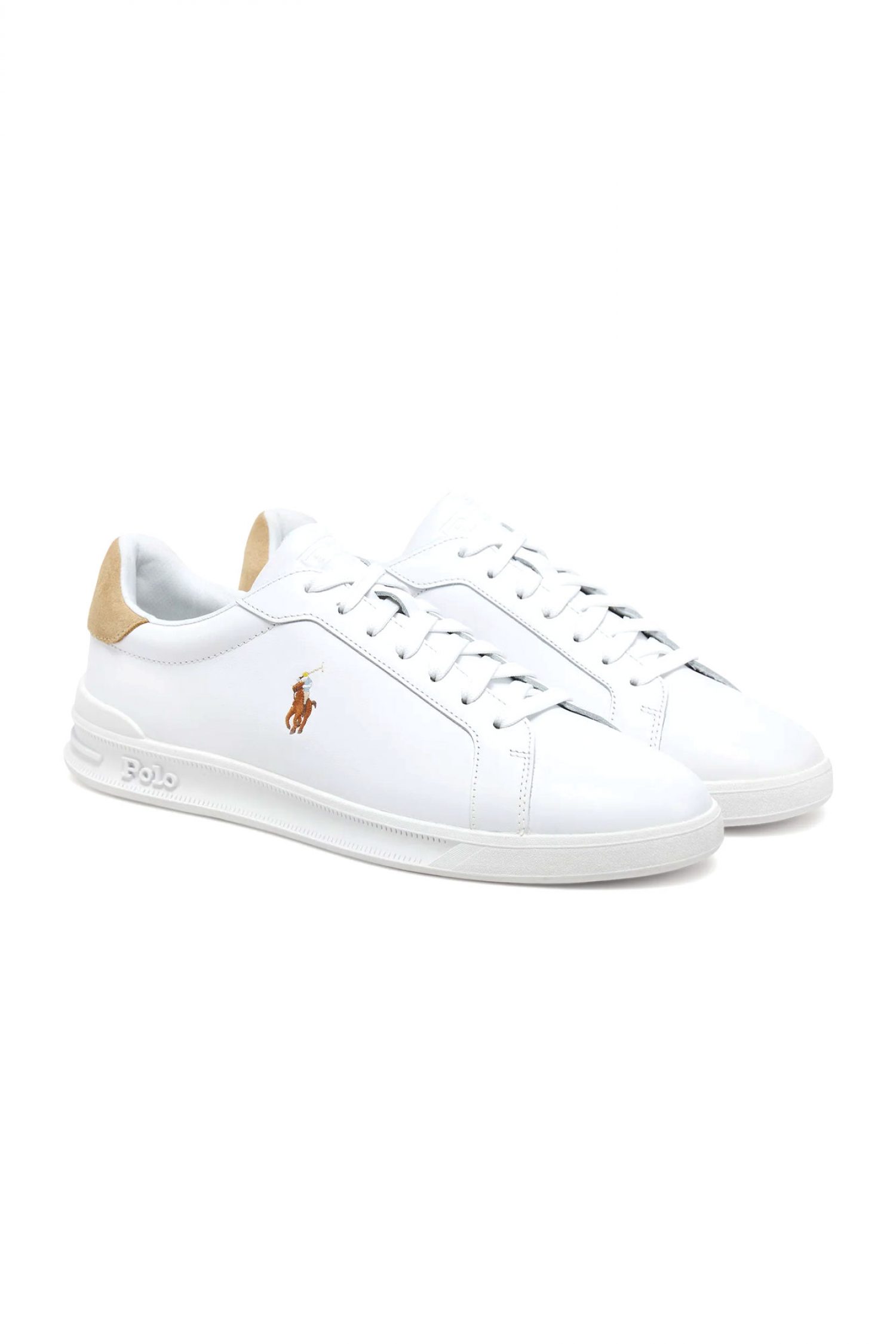 RALPH LAUREN ΠΑΠΟΥΤΣΙΑ SNEAKERS HRT CT II-SK-LTL MΠΕΖ ΛΕΠΤΟΜΕΡΕΙΕΣ LOGO ΛΕΥΚΟ φωτογραφία