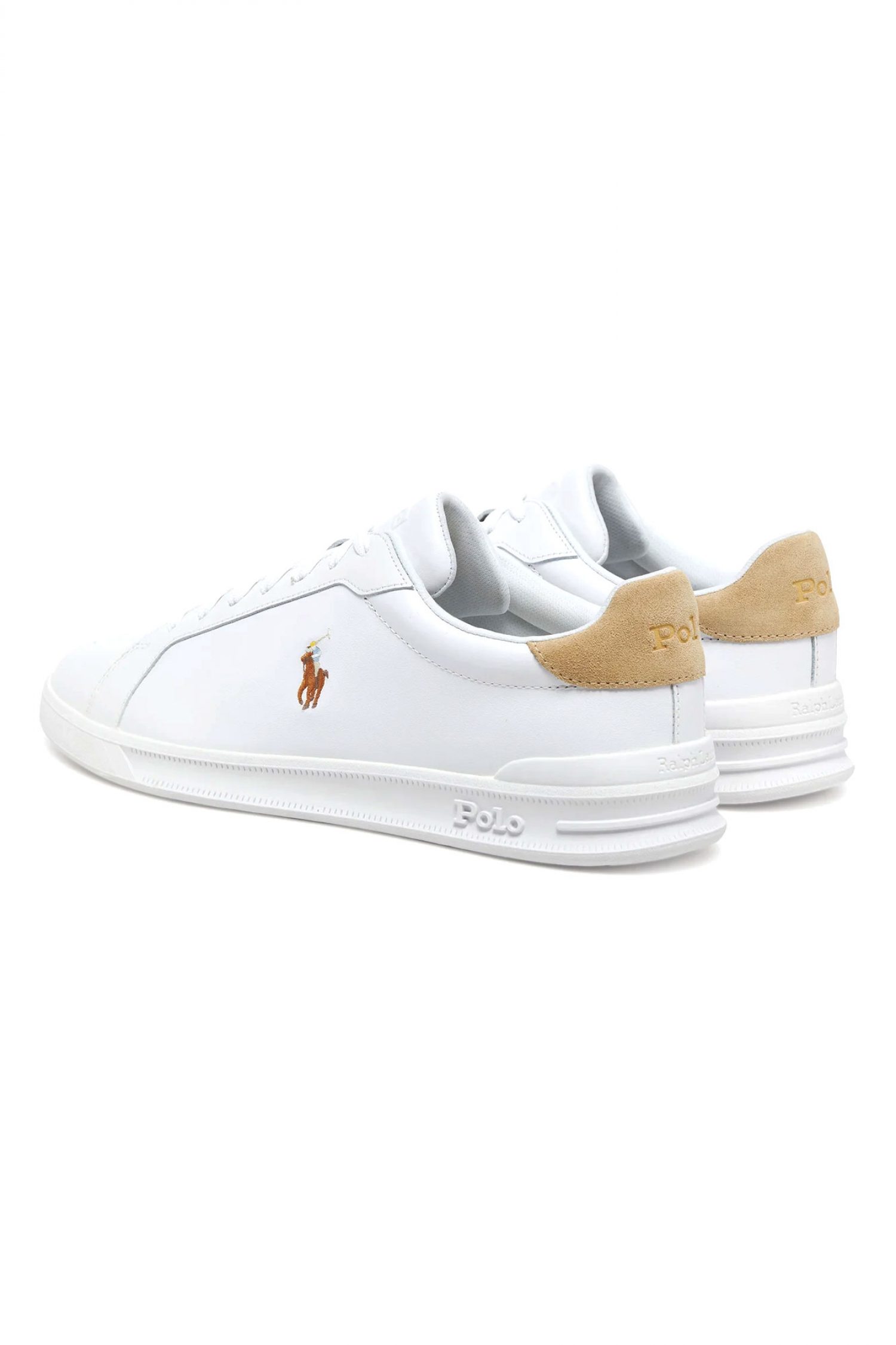RALPH LAUREN ΠΑΠΟΥΤΣΙΑ SNEAKERS HRT CT II-SK-LTL MΠΕΖ ΛΕΠΤΟΜΕΡΕΙΕΣ LOGO ΛΕΥΚΟ φωτογραφία