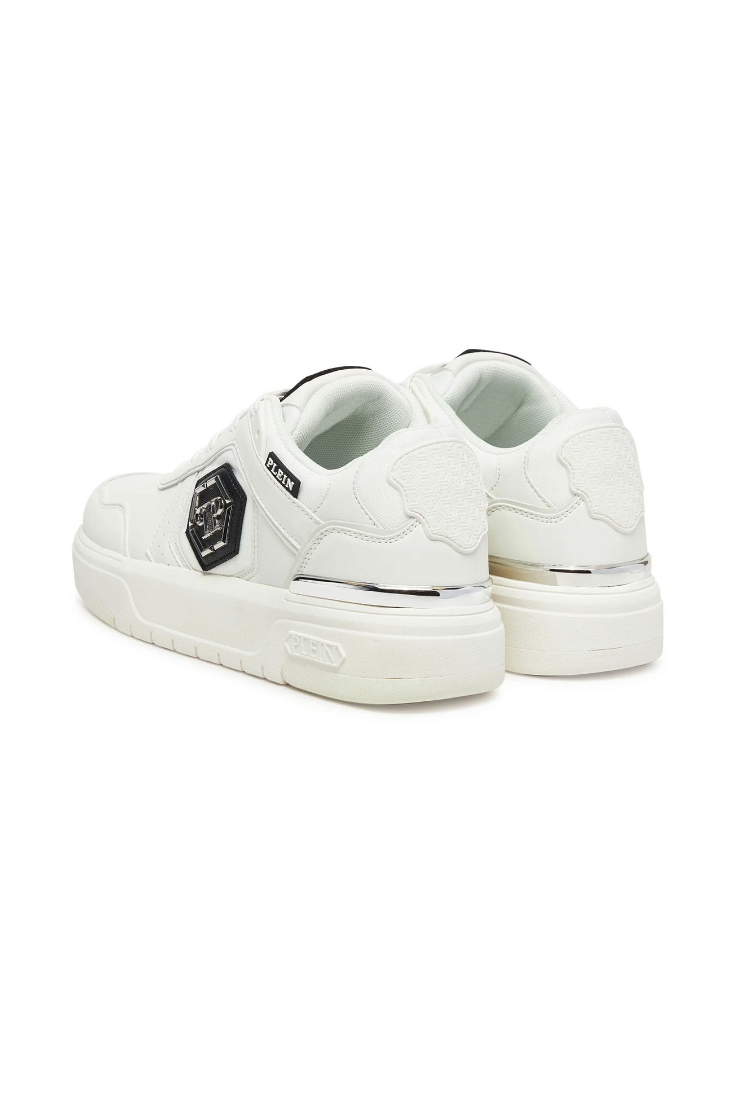 PHILIPP PLEIN ΠΑΠΟΥΤΣΙΑ SNEAKERS SK8R PLEIN LOW LOGO ΛΕΥΚΟ