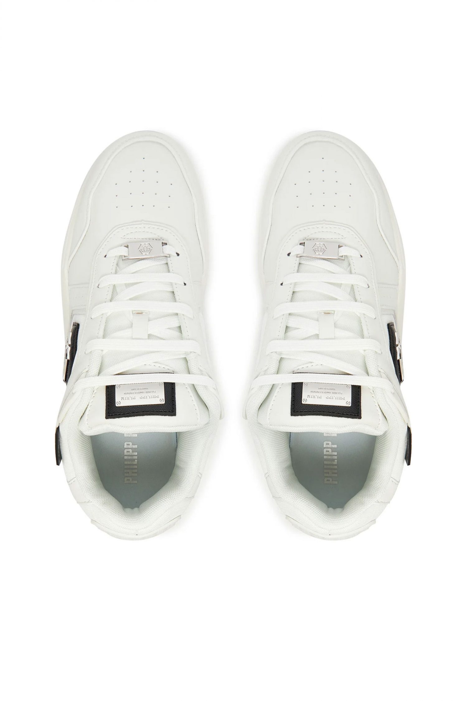 PHILIPP PLEIN ΠΑΠΟΥΤΣΙΑ SNEAKERS SK8R PLEIN LOW LOGO ΛΕΥΚΟ