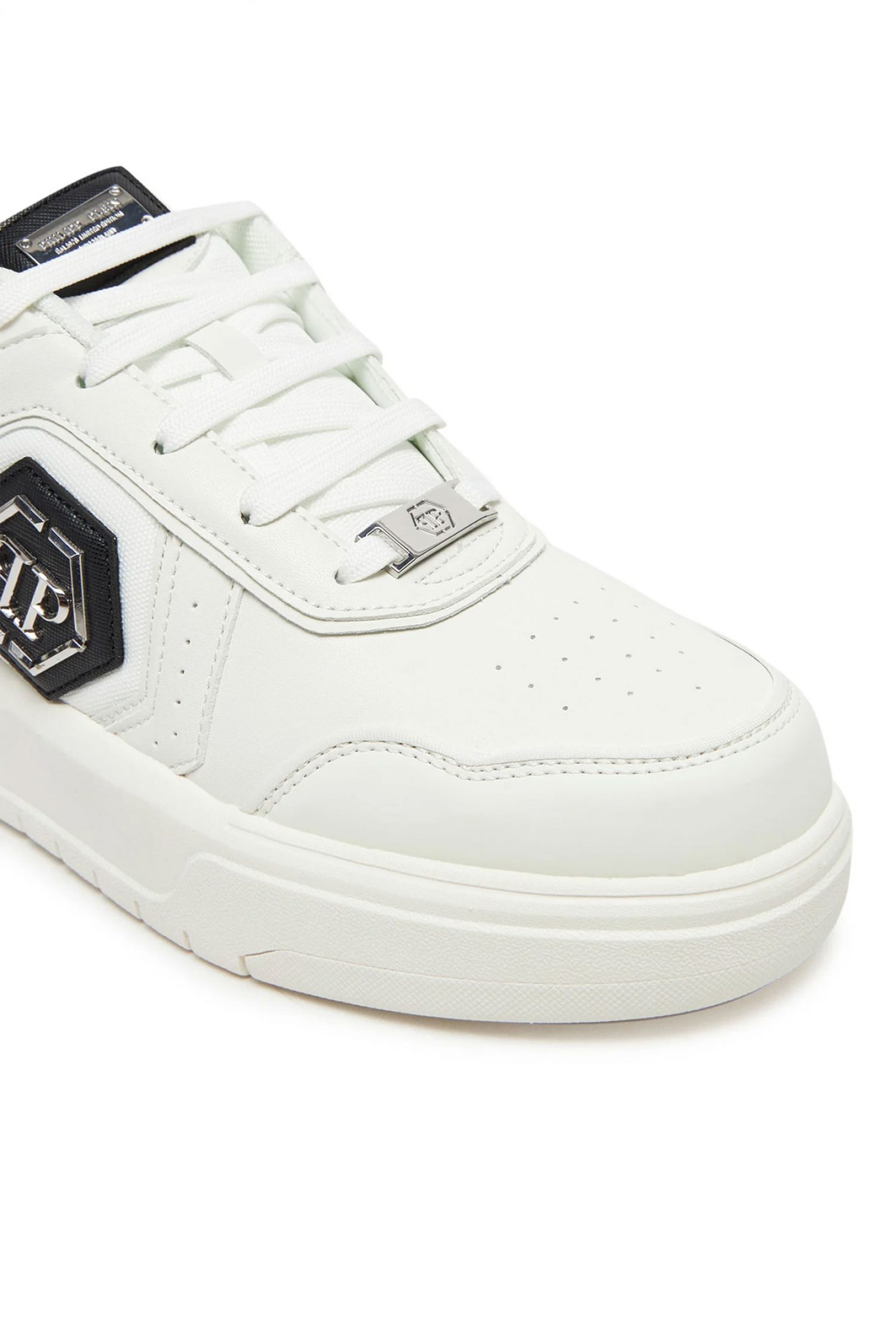 PHILIPP PLEIN ΠΑΠΟΥΤΣΙΑ SNEAKERS SK8R PLEIN LOW LOGO ΛΕΥΚΟ