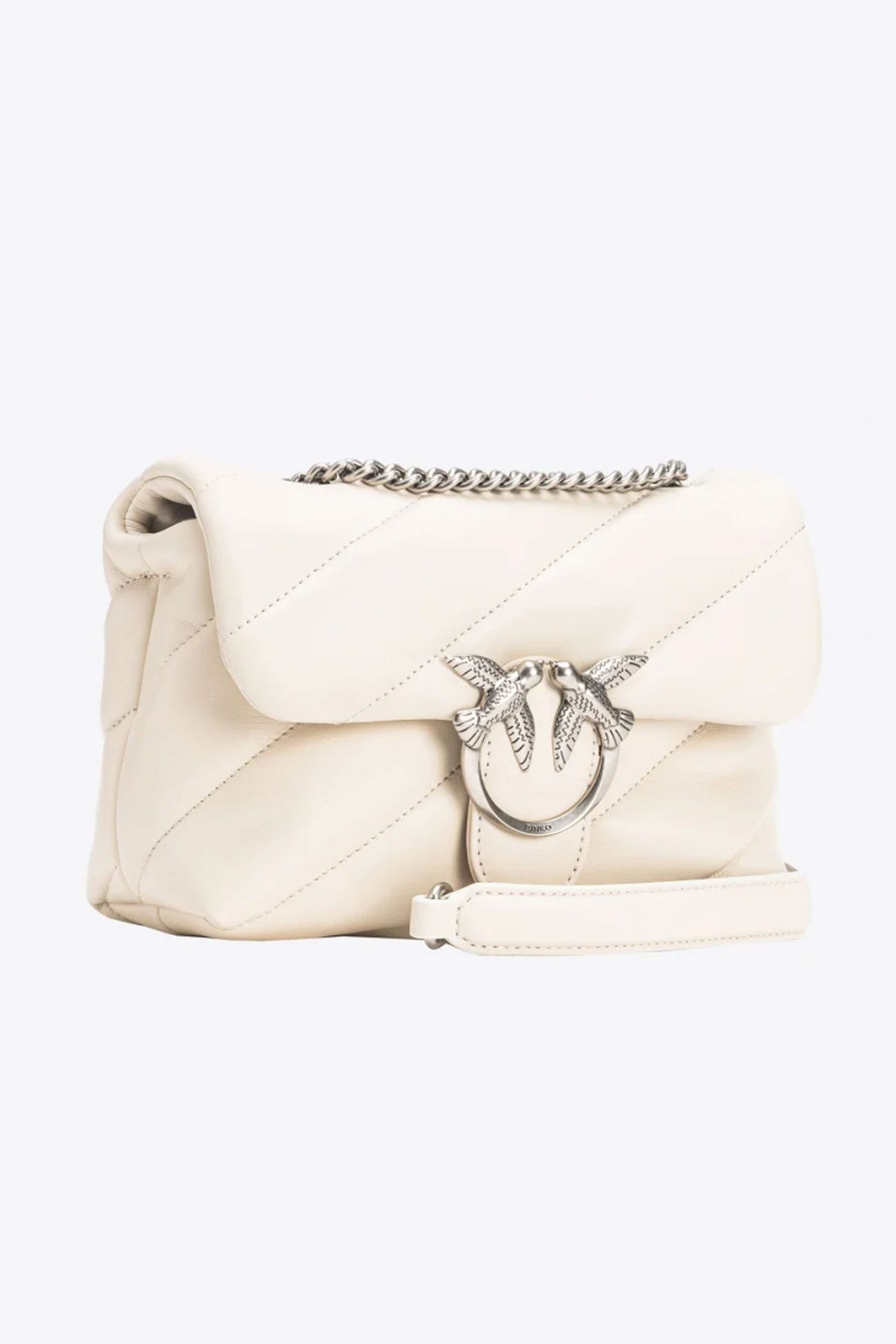 PINKO ΤΣΑΝΤΑΚΙ LOVE MINI PUFF CL SHEEP NAPPA ΛΕΥΚΟ