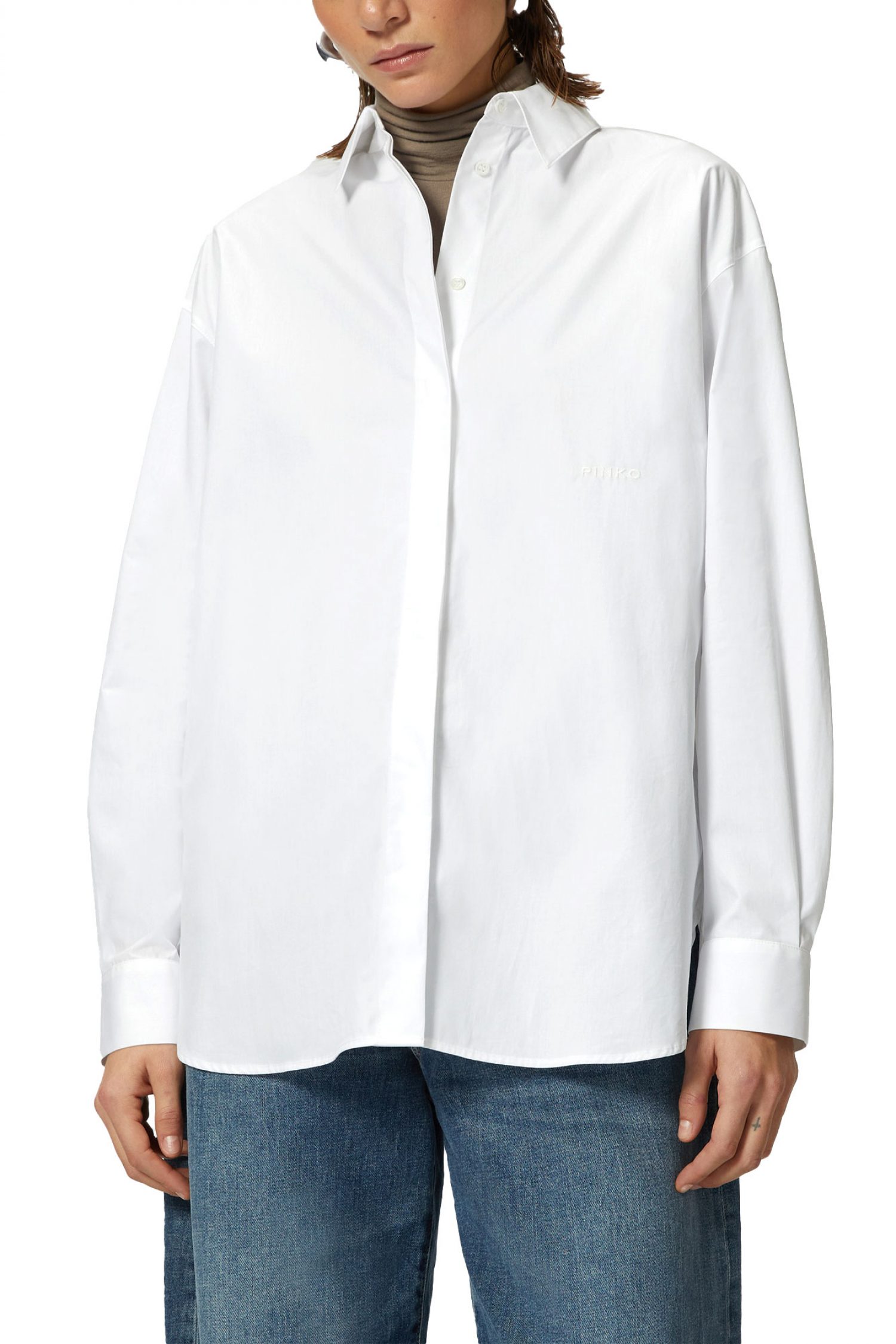 PINKO ΠΟΥΚΑΜΙΣΟ BRIDPORT 1 SHIRT ΛΕΥΚΟ