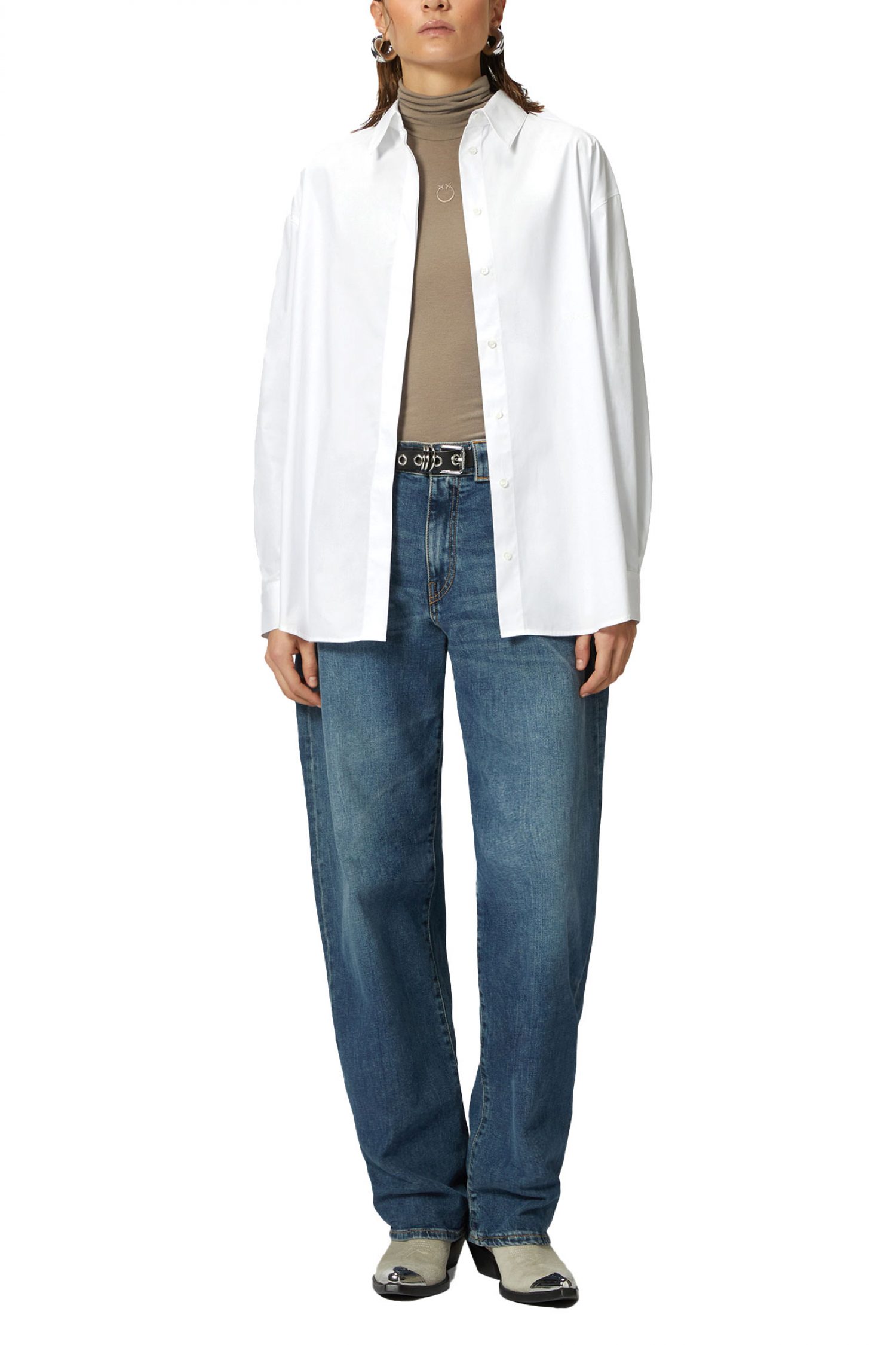 PINKO ΠΟΥΚΑΜΙΣΟ BRIDPORT 1 SHIRT ΛΕΥΚΟ