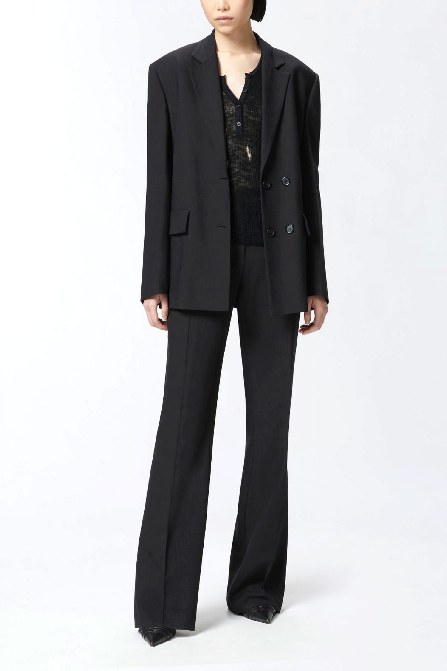 PINKO ΠΑΝΤΕΛΟΝΙ CHINO SERENIDAD TROUSERS ΜΑΥΡΟ