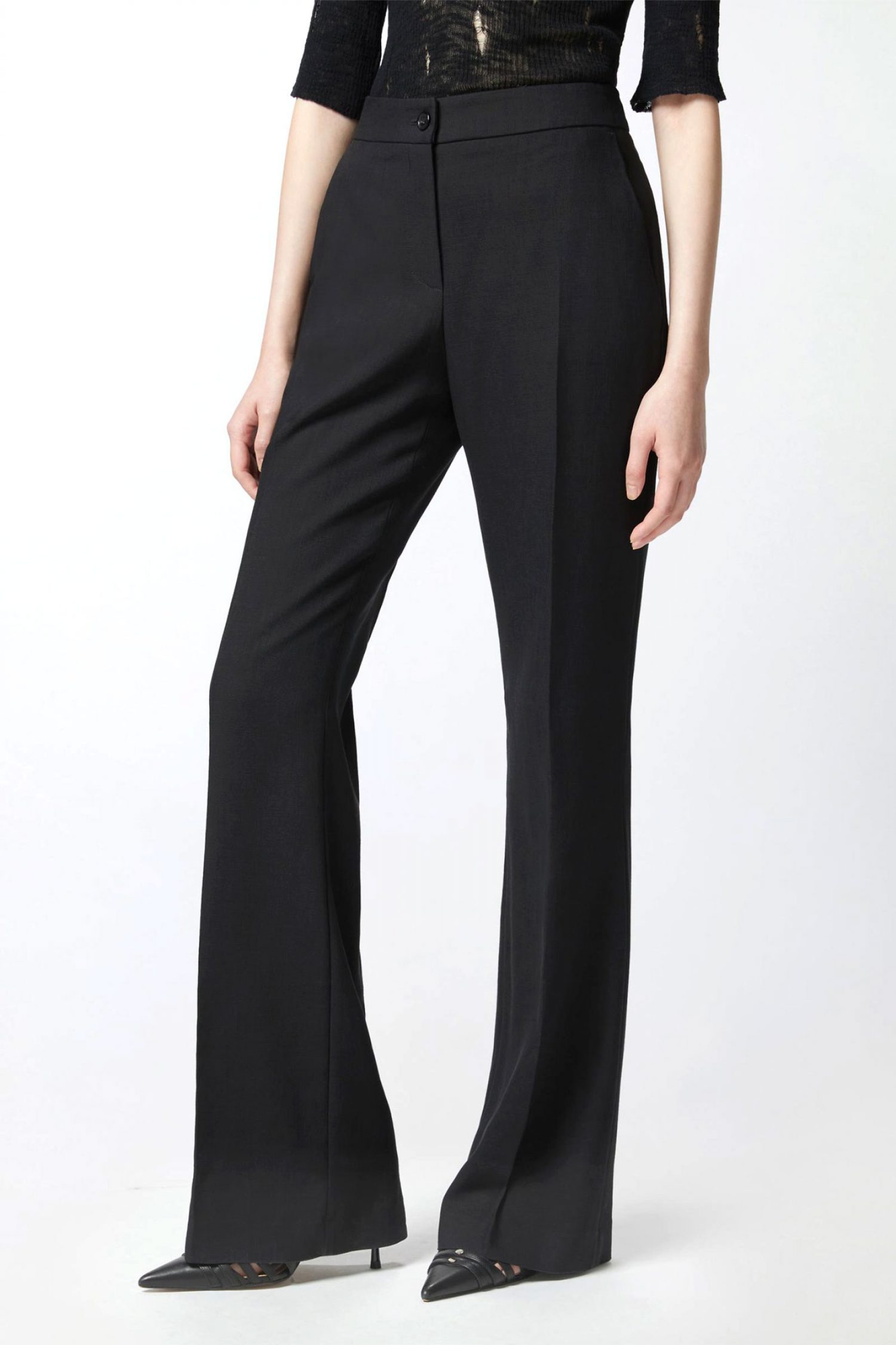 PINKO ΠΑΝΤΕΛΟΝΙ CHINO SERENIDAD TROUSERS ΜΑΥΡΟ