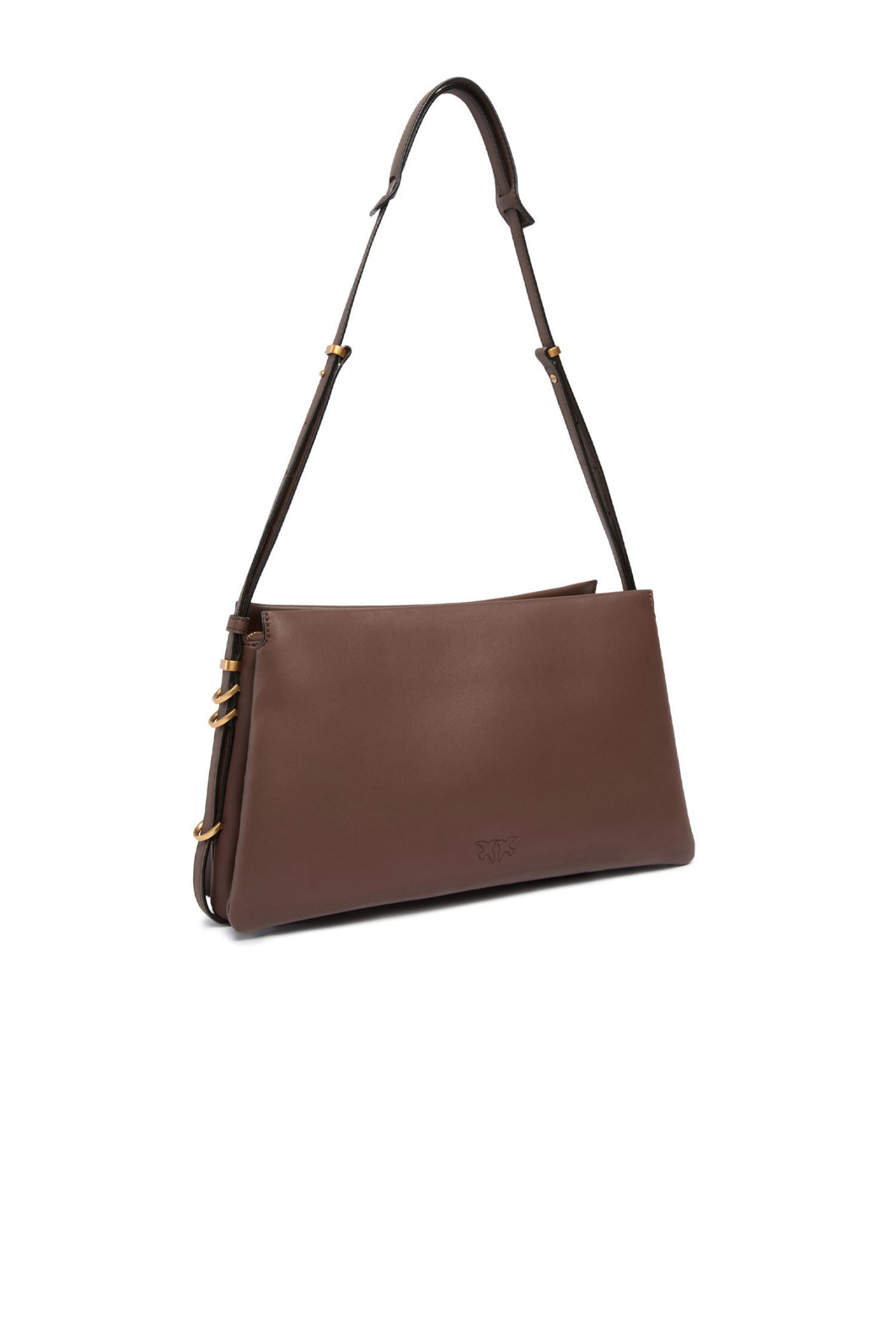 PINKO ΤΣΑΝΤΑ TRIPLET VITELLO MORBIDO ΚΑΦΕ