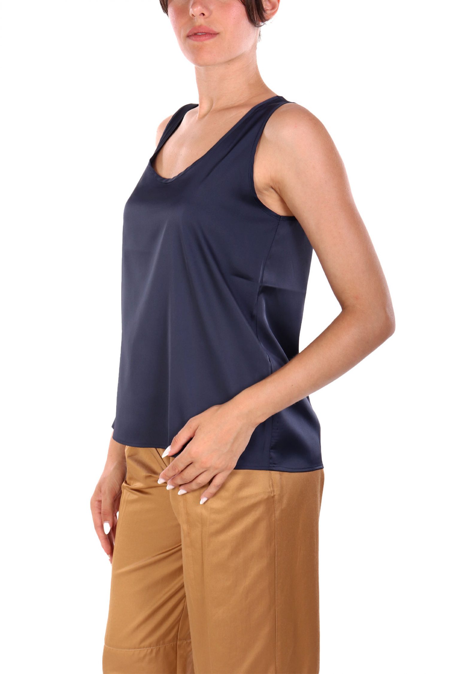 MARELLA EMME TOP HIGHER ΣΑΤΕΝ ΜΠΛΕ